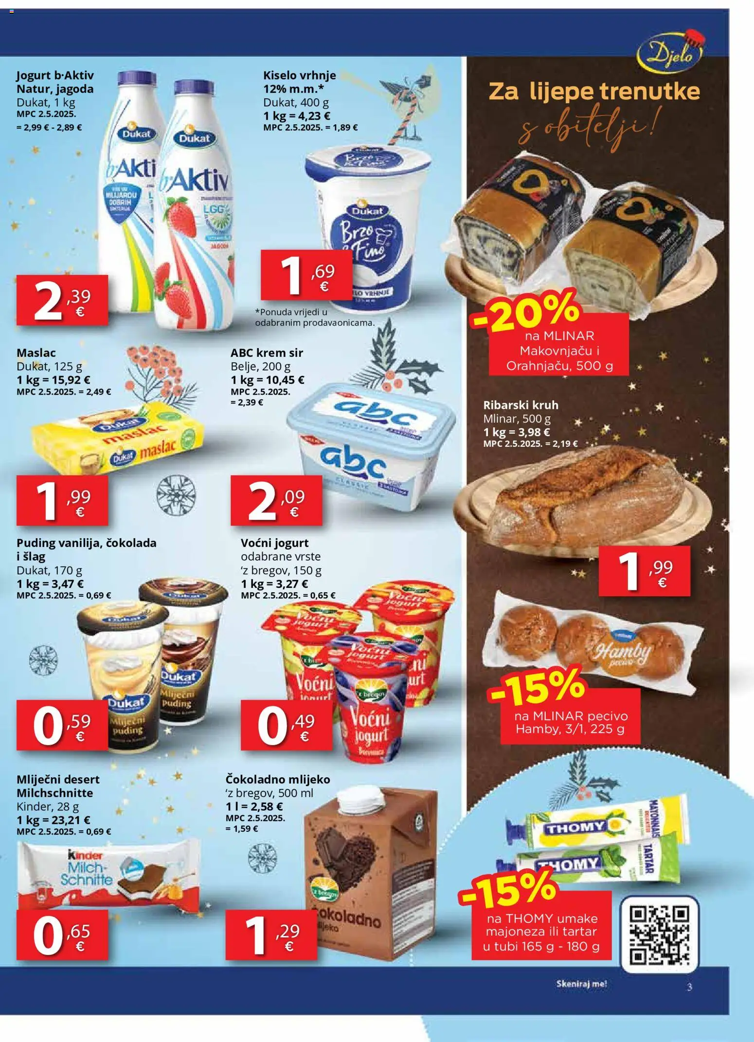 Djelo katalog | vrijedi od 26.11.2025 | Stranica: 3 | Proizvodi: Kruh, Kiselo vrhnje, Majoneza, Šlag