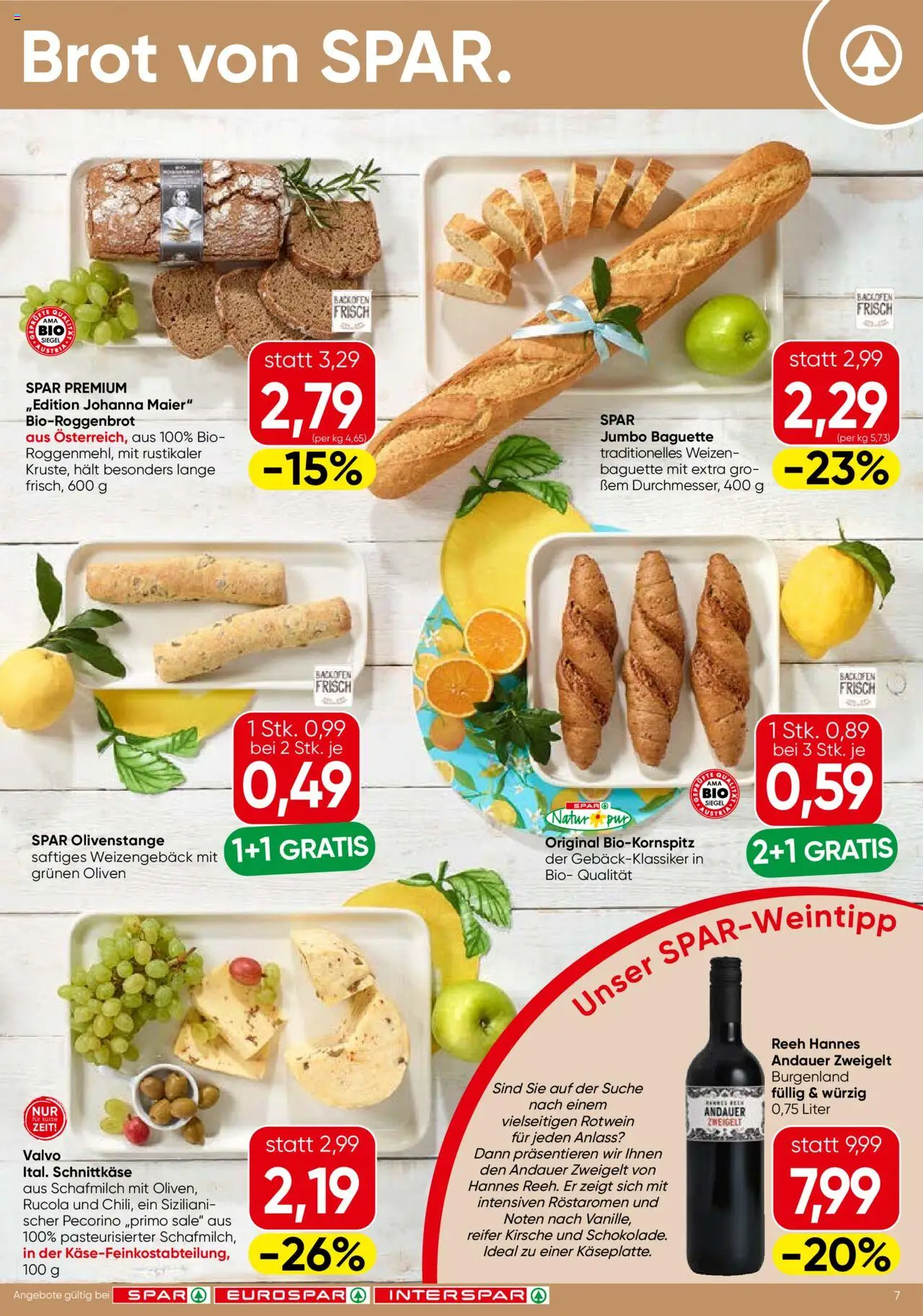 Spar Flugblatt - Salzburg gültig ab 31.07.2025 | Seite: 7 | Produkte: Jääkaappipakastin, Szeder, Brot