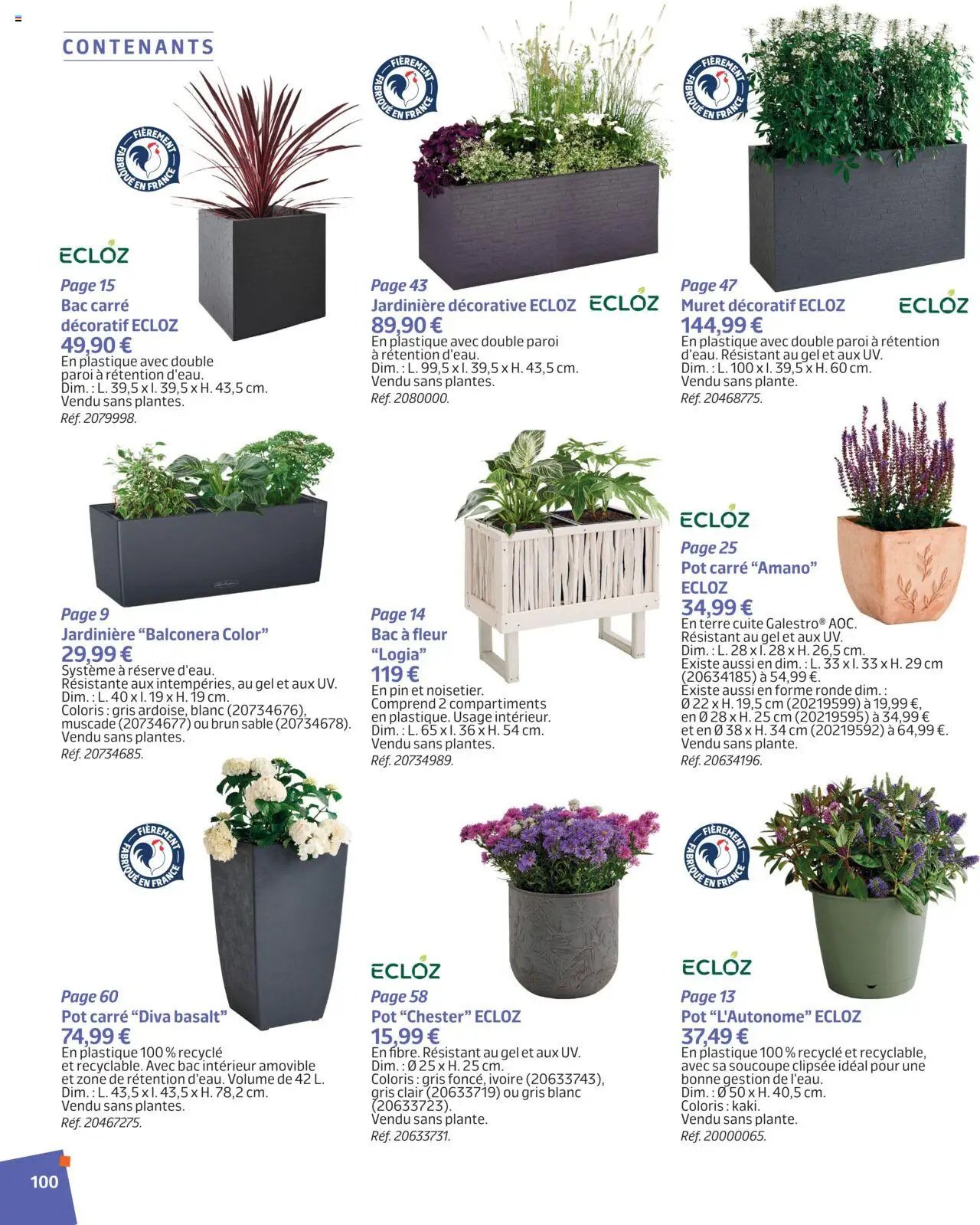  | Page: 99 | Produits: Jardinière