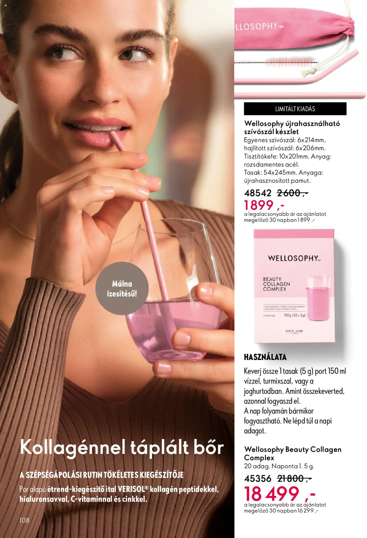 Oriflame akciós ujság - amely érvényes a következő dátumtól: 15.04.2026 | Oldal: 108 | Termékek: Málna, Kollagén, Bor