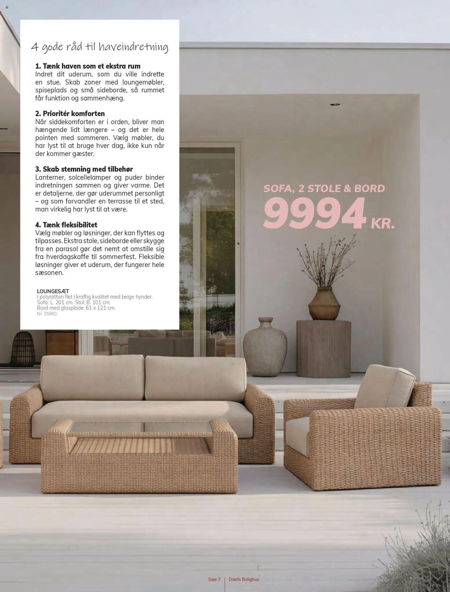Daells Bolighus tilbudsavis – gyldig fra 18.03.2026 | Side: 7 | Produkter: Bord, Stol, Loungesæt, Søm