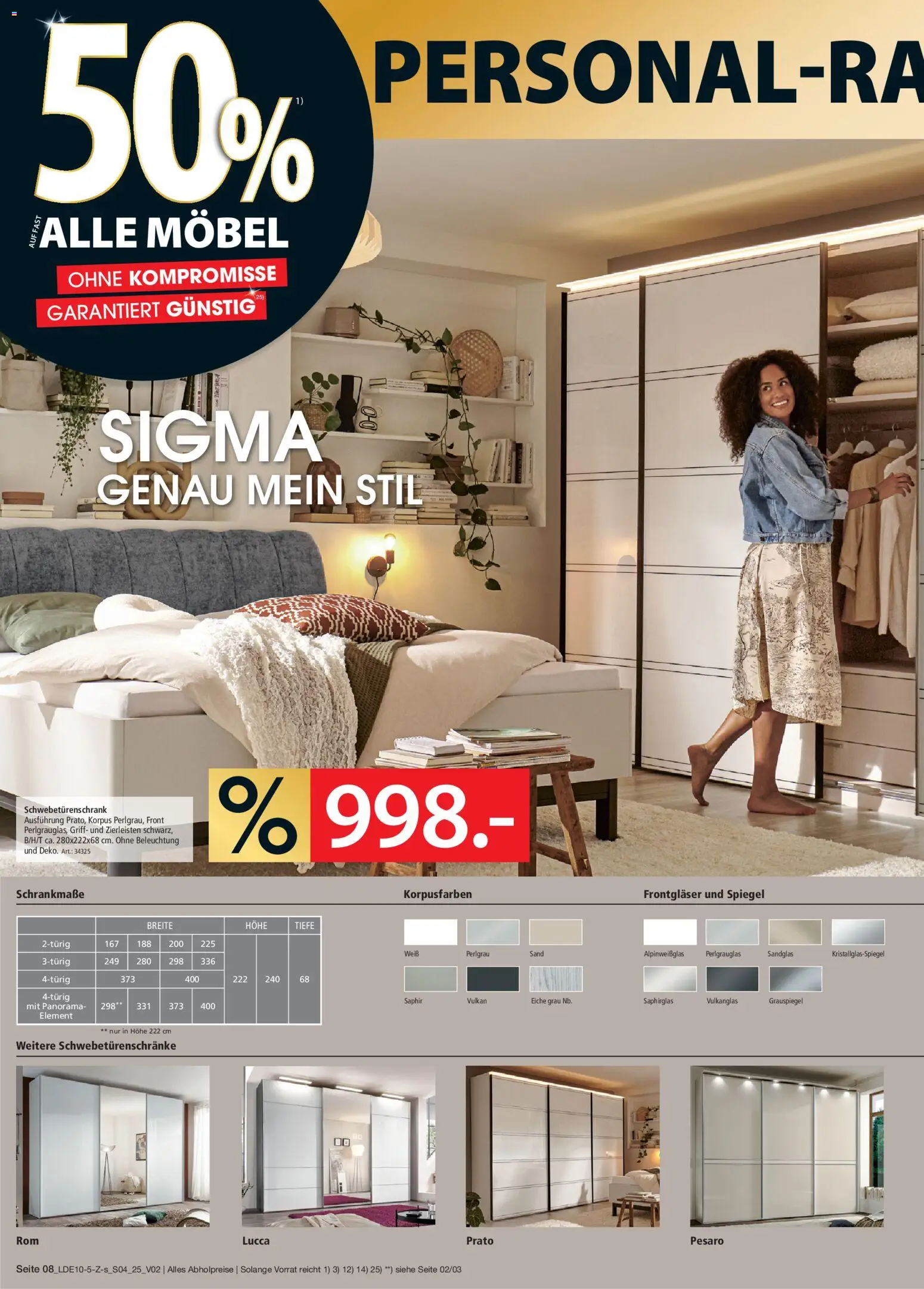 Zurbrüggen Personalrabatt für alle – gültig ab 03.11.2025 | Seite: 8 | Produkte: Schwebetürenschrank, Spiegel