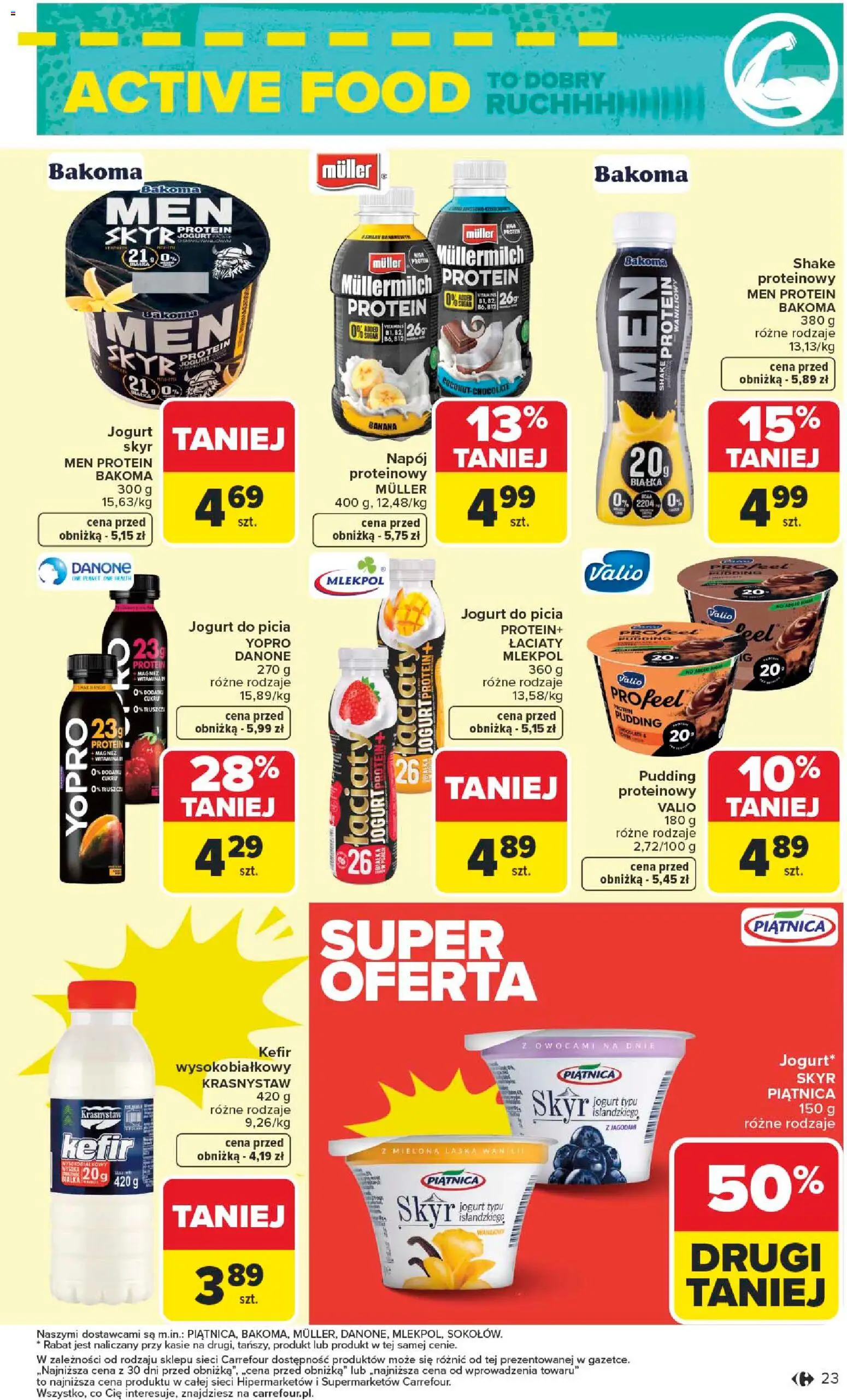 Carrefour Gazetka - Act for food od 05.01.2026 | Strona: 23 | Produkty: Kefir, Jogurt, Skyr