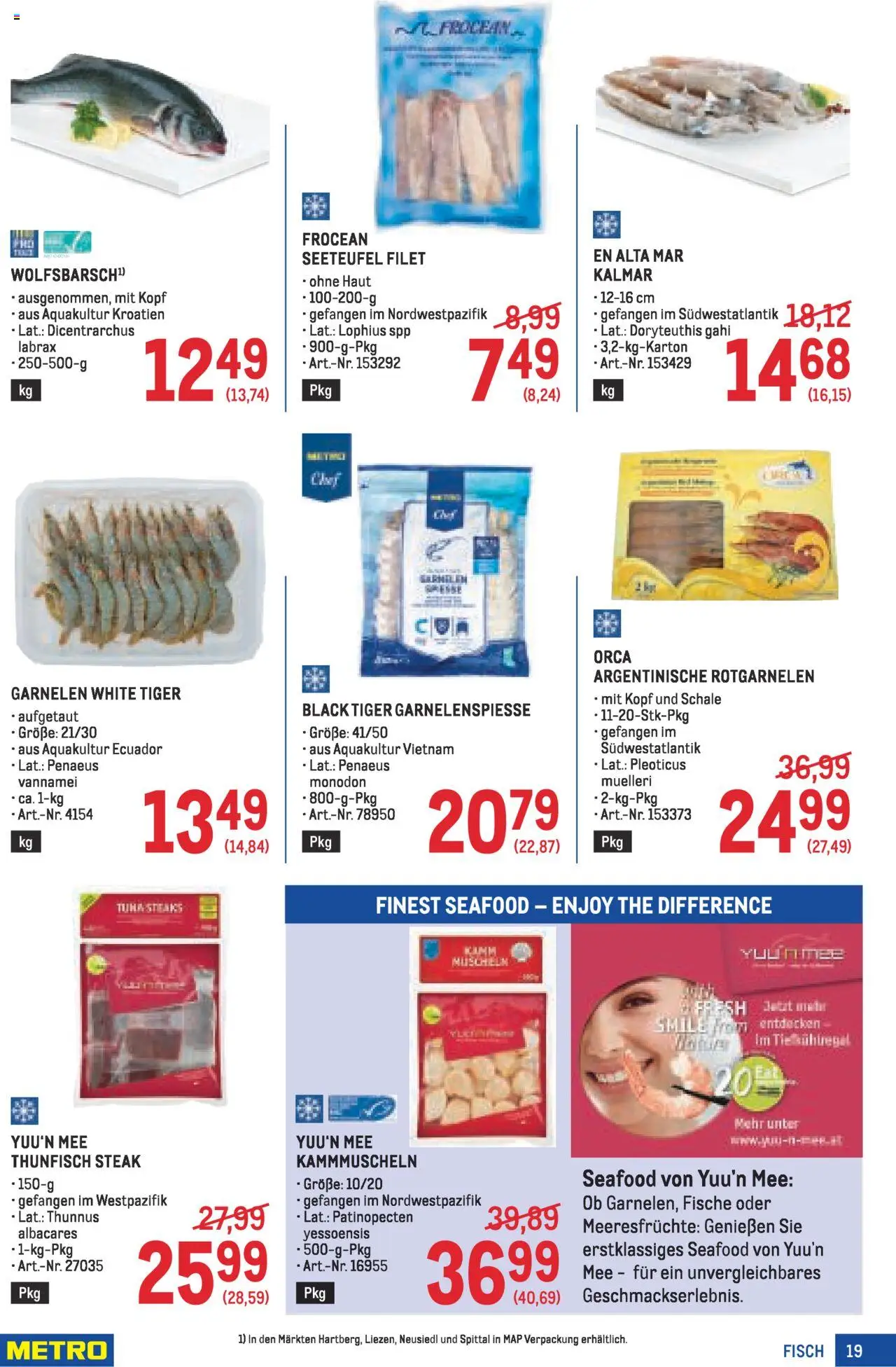 Metro angebote Profi gültig ab 16.10.2025 | Seite: 19 | Produkte: Meeresfrüchte, Fisch