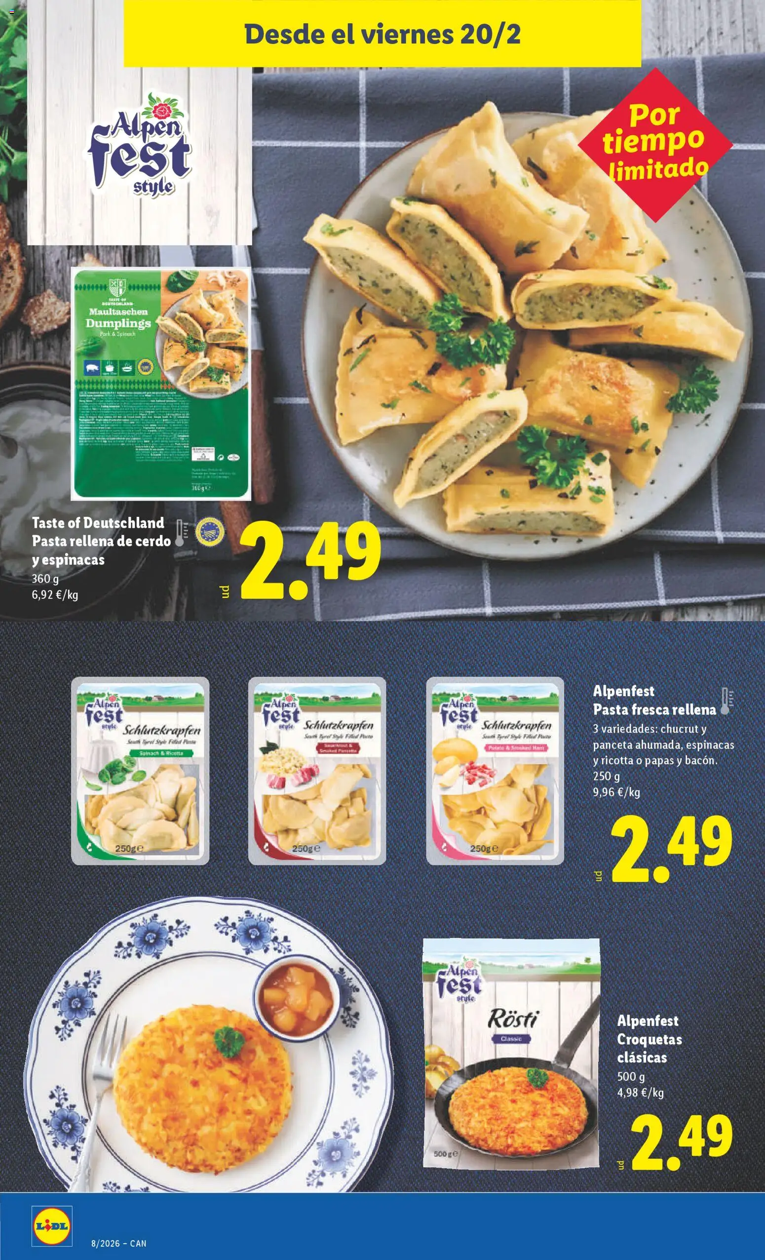 Lidl - Canarias  │ válido desde el 16.02.2026 | Página: 44 | Productos: Ηλεκτρικός φούρνος, Cerdo, Πορσελάνη, Croquetas