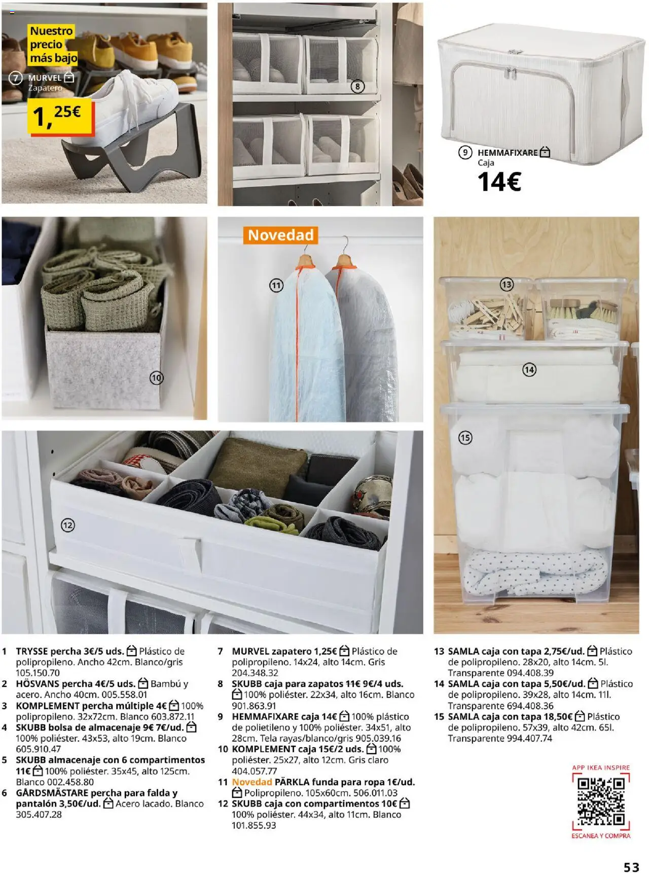 Catálogo IKEA Accesorios y decoración │ válido desde el 25.09.2025 | Página: 53 | Productos: Zapatero, Funda, Bolsa, Almacenaje