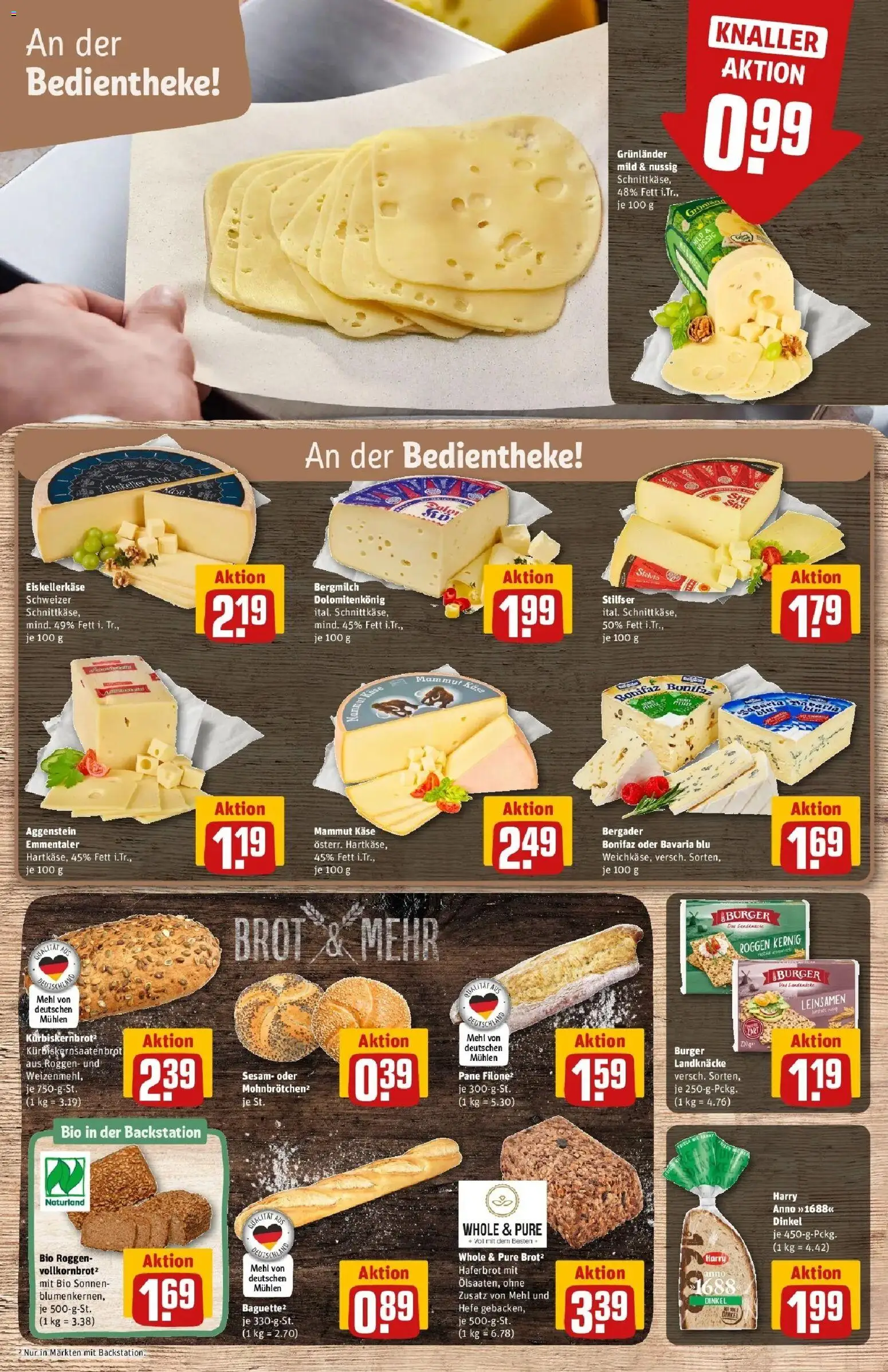 Rewe Prospekt Heppenheim	 – gültig ab 09.03.2026 | Seite: 11 | Produkte: Mehl, Käse, Pane, Brot