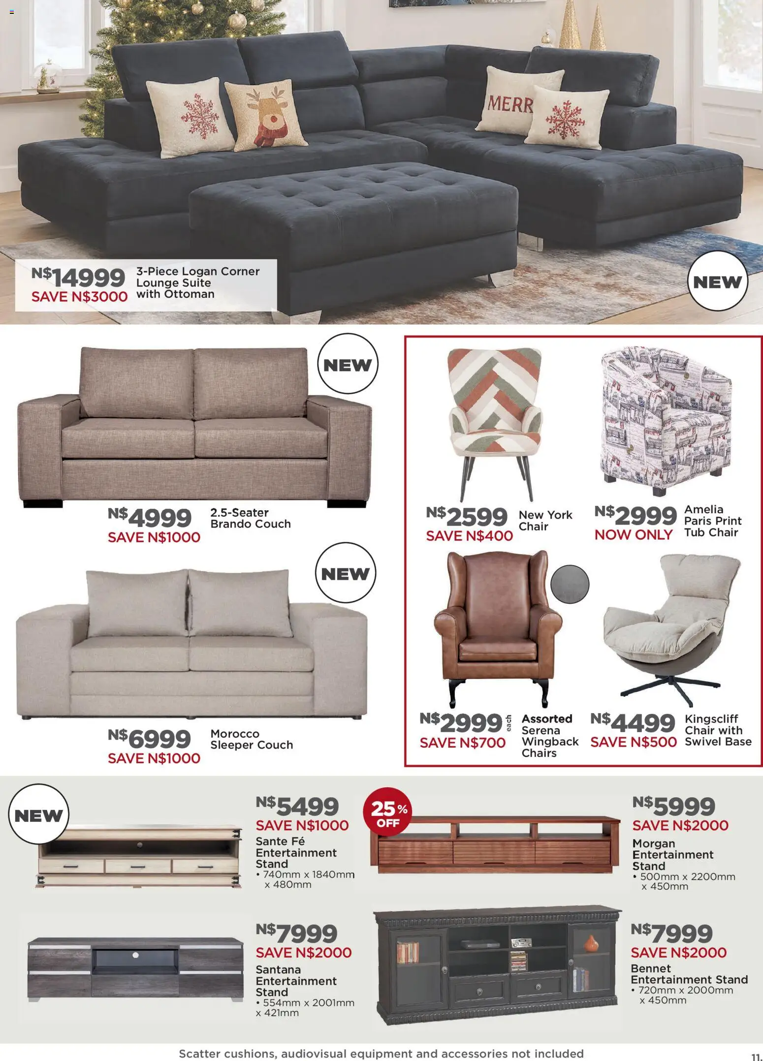 New House and Home catalogue – valid from 08.12.2025 | Page: 11 | Products: Couch, Chair, Lounge suite, Ottoman