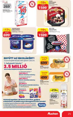 Auchan akciós újság - amely érvényes a következő dátumtól: 16.04.2026 | Oldal: 25 | Termékek: Rama, Protein, Tej