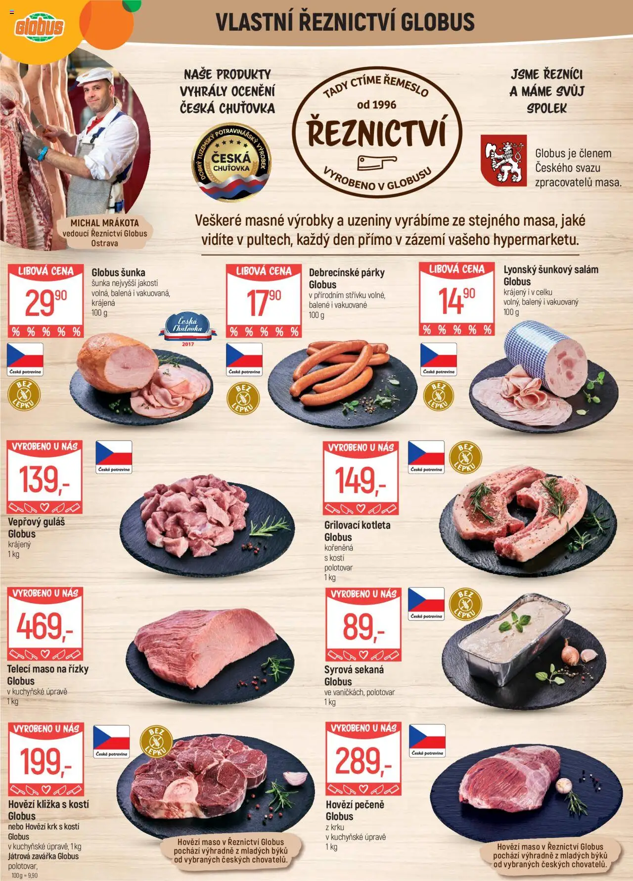 Globus leták - Ostrava od 11.06.2025 | Strana: 7 | Produkty: Globus, Uzeniny, Maso, Guláš