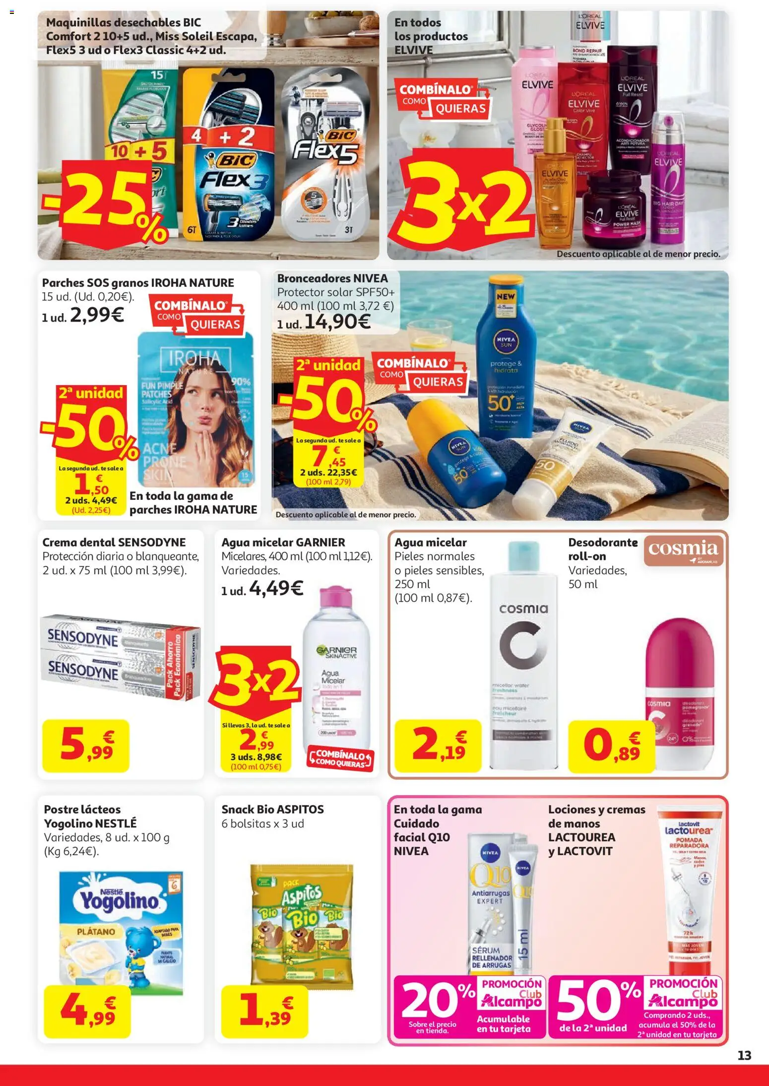 Alcampo HP Nacional │ válido desde el 21.04.2026 | Página: 13 | Productos: Champú, Protector solar, Crema, Té