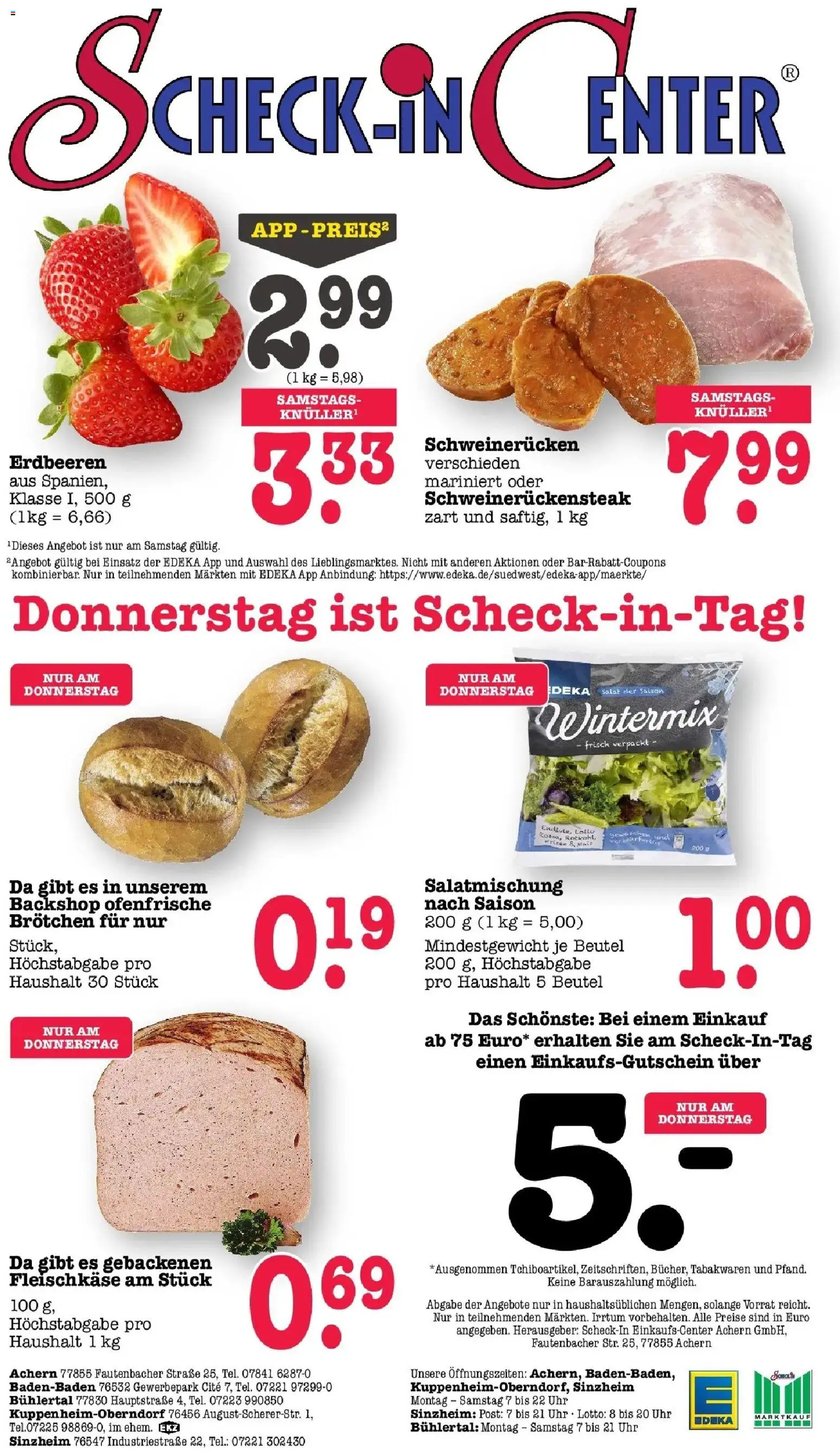 Edeka prospekt Bühlertal	 – gültig ab 01.03.2026 | Seite: 61 | Produkte: Ofenfrische, Erdbeeren, Salat, Uhr