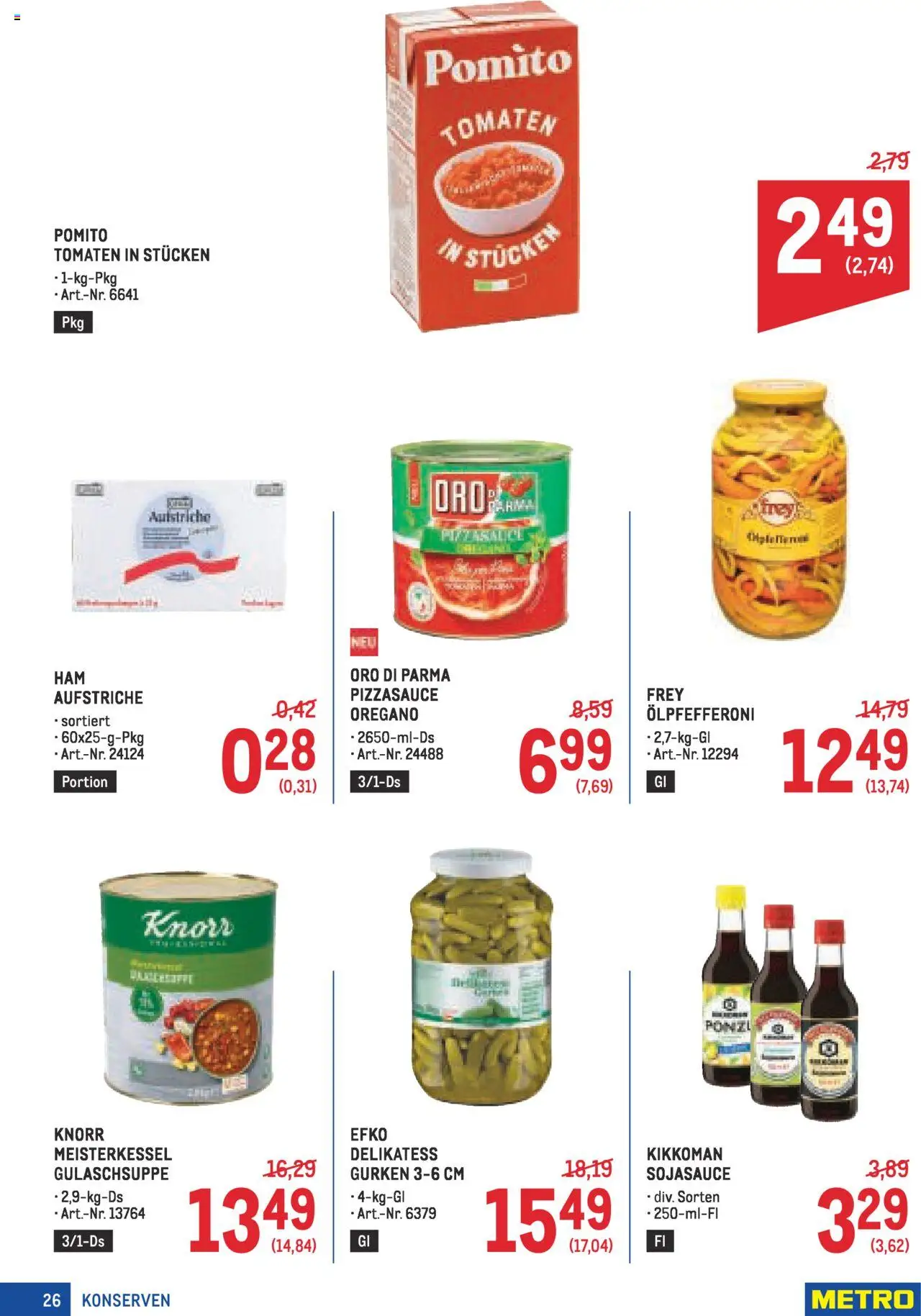 Metro Angebote Profi gültig ab 21.08.2025 | Seite: 26 | Produkte: Gurken, Tomaten