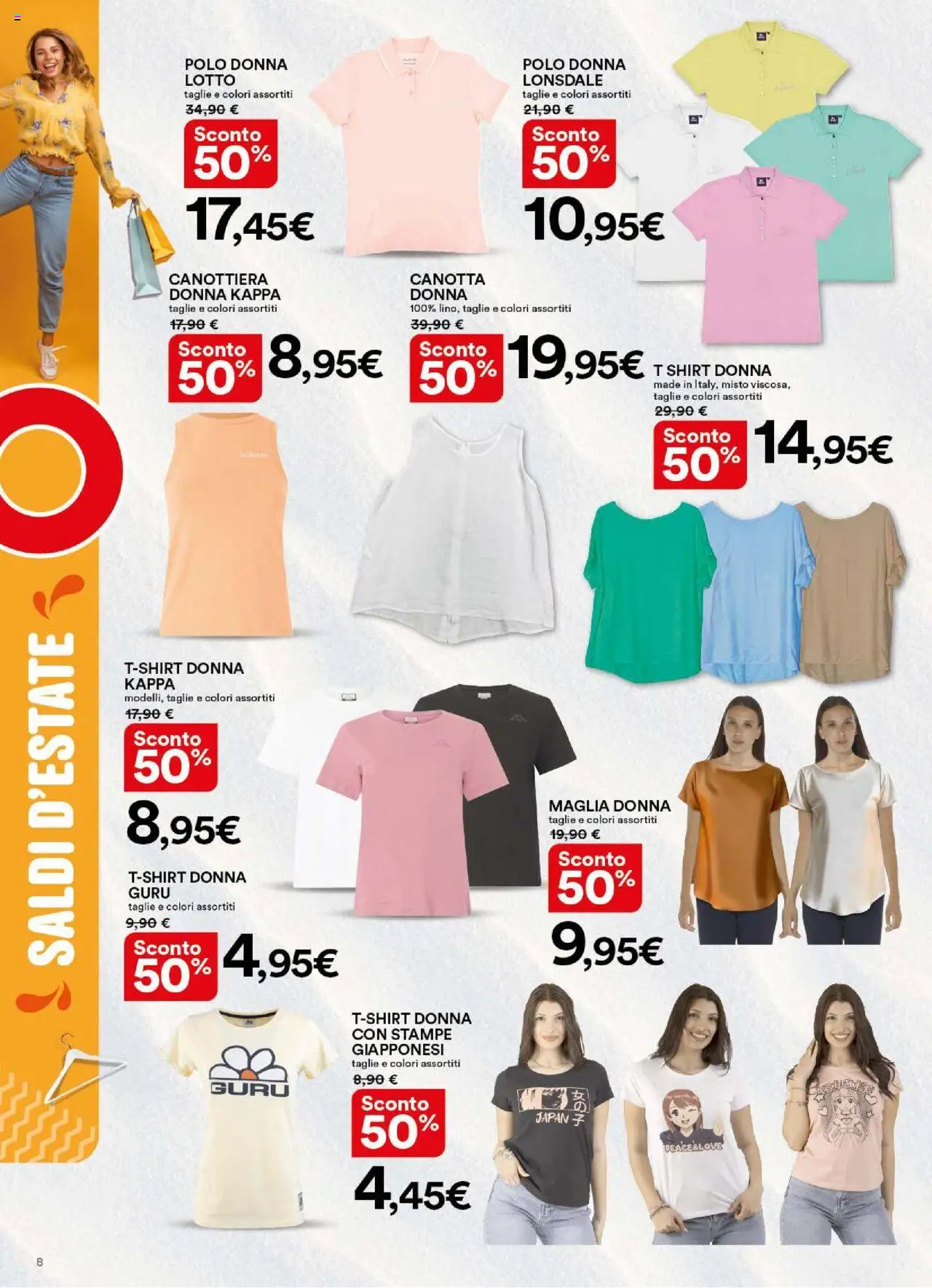 Volantino Ipercoop del 05.07.2025 | Pagina: 8 | Prodotti: Canotta, Top, T-shirt, Polo