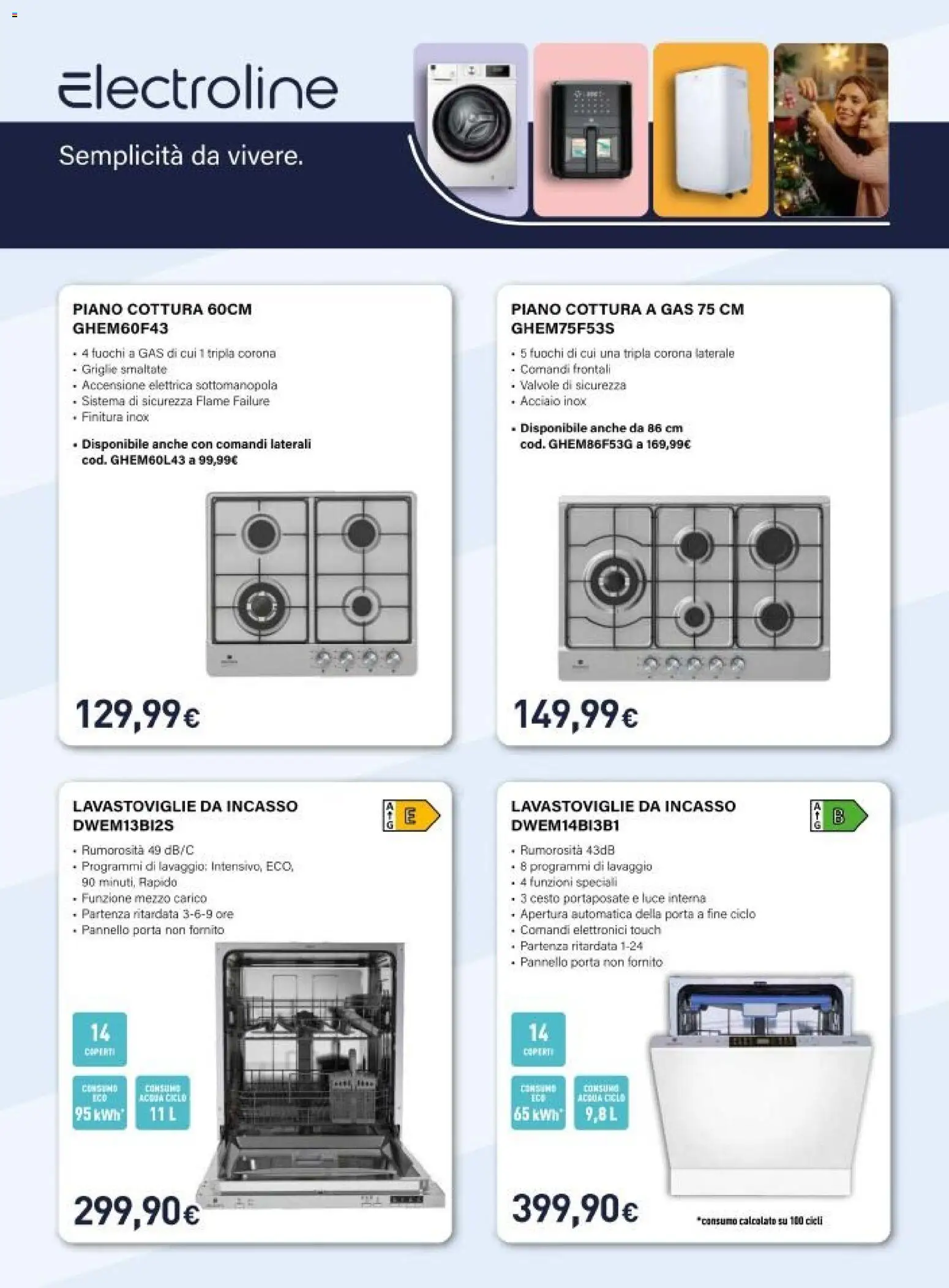 Volantino Unieuro del 06.12.2025 | Pagina: 29 | Prodotti: Lavastoviglie da incasso, Acqua, Piano cottura, Lavastoviglie