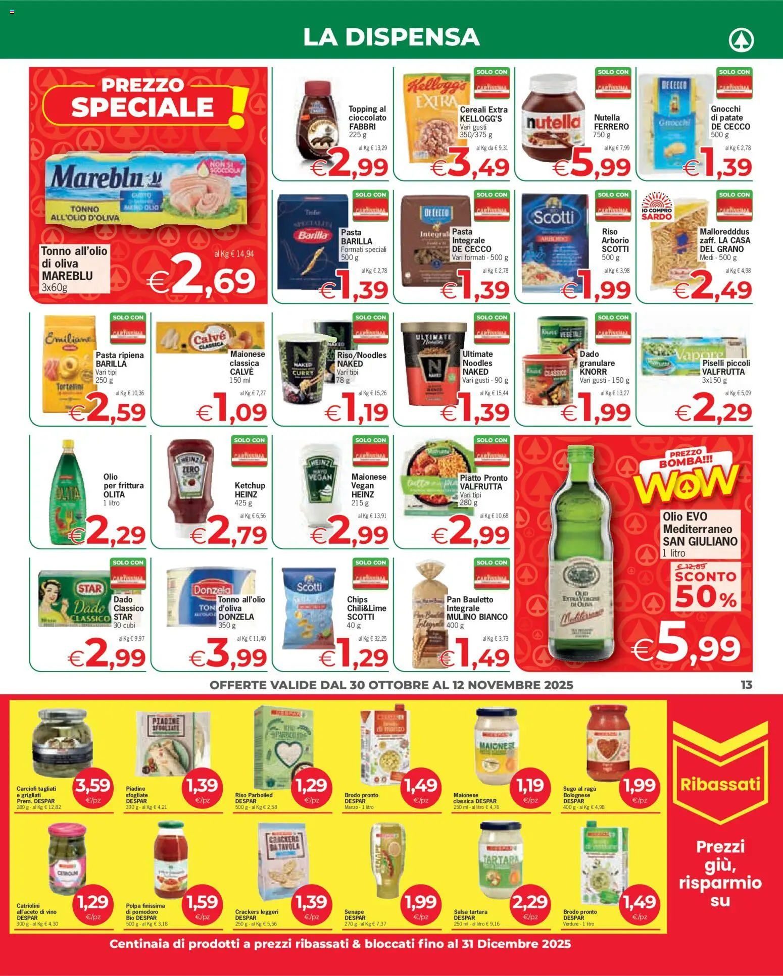 Volantino Eurospar del 30.10.2025 | Pagina: 13 | Prodotti: Riso, Ragú, Sugo, Senape