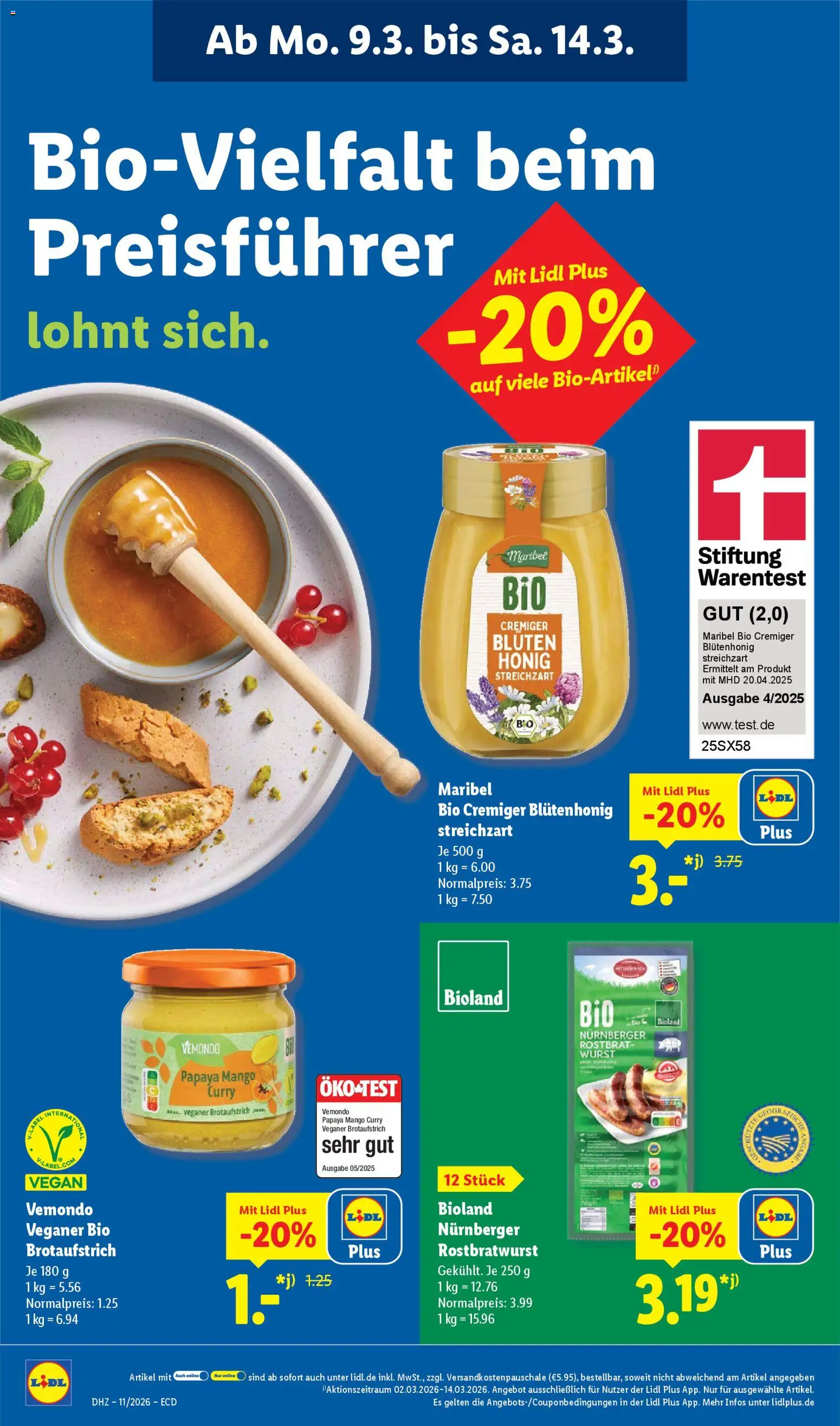 Lidl - Prospekt – gültig ab 09.03.2026 | Seite: 12 | Produkte: Mango, Wurst