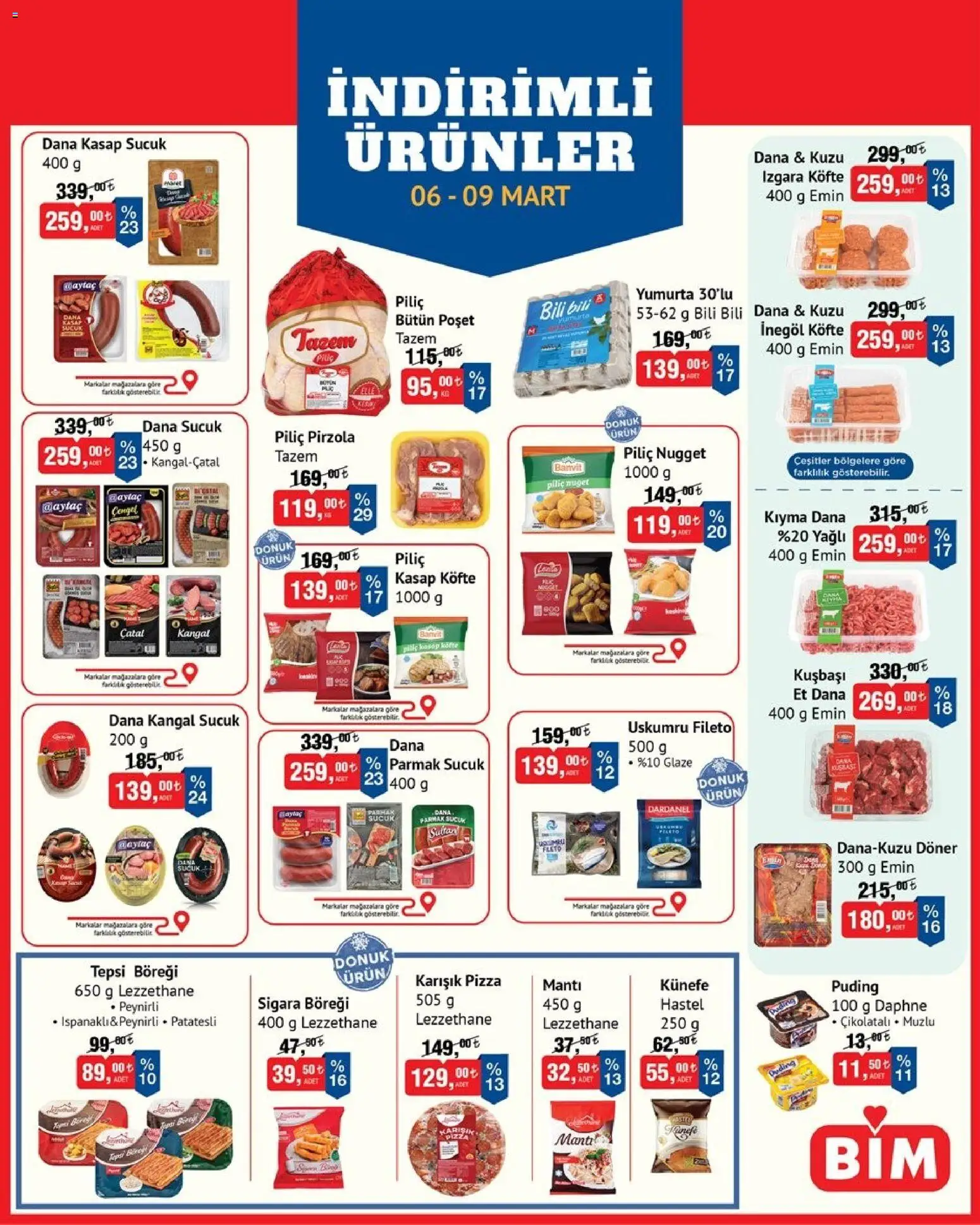 BİM - İndirimli Ürünler - 06.03.2026 tarihinden itibaren geçerlidir | Sayfa: 1 | Ürünler: Çatal, Kıyma, Tepsi, Izgara