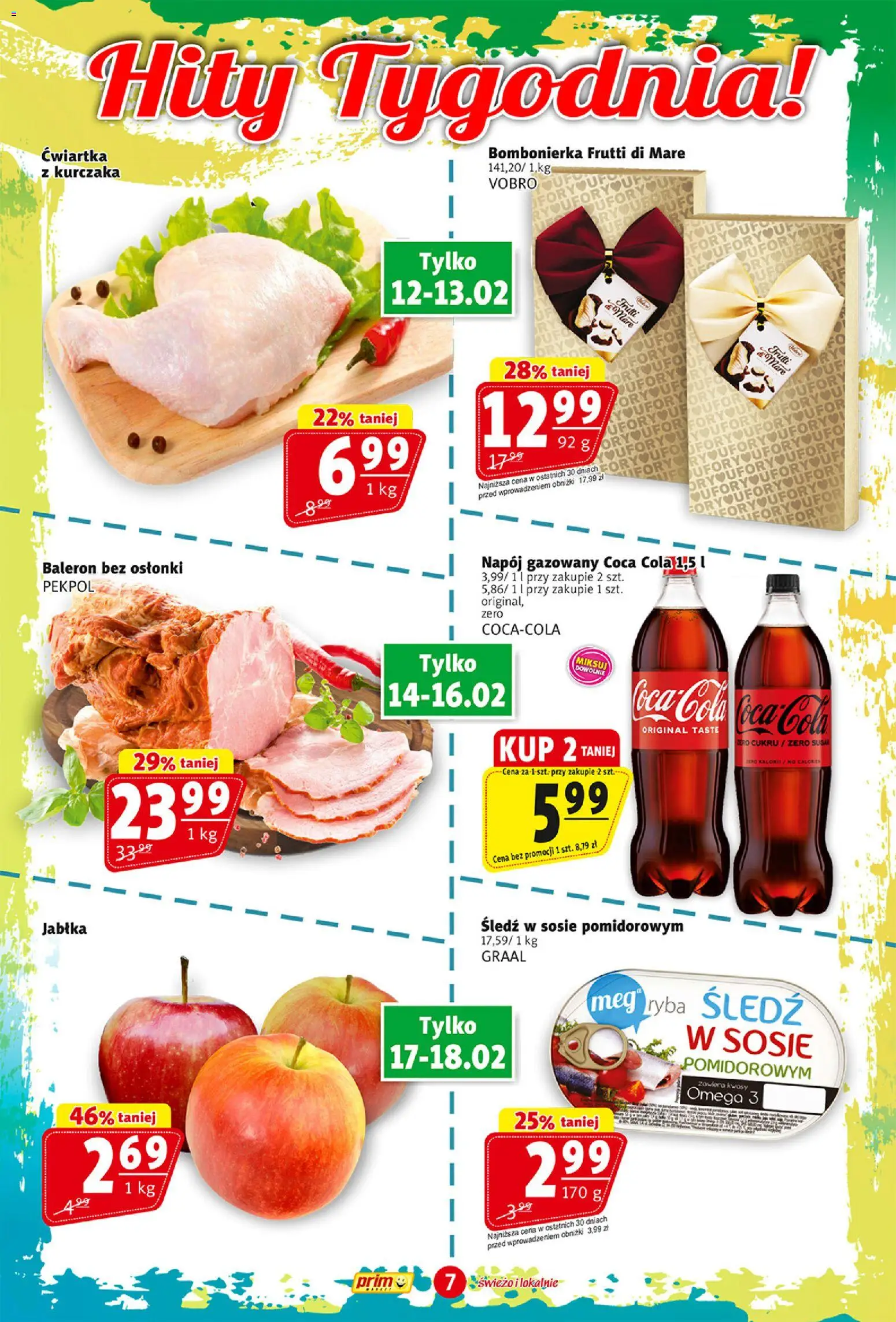 Prim Market Gazetka od 12.02.2026 | Strona: 7 | Produkty: Śledź, Jabłka, Frutti di Mare, Ryba