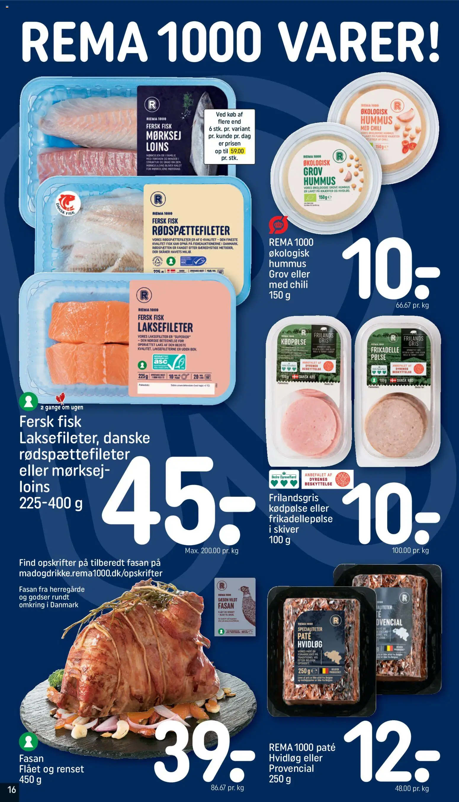 Rema 1000 tilbudsavis – gyldig fra 22.11.2025 | Side: 16 | Produkter: Paté, Fisk, Hvidløg