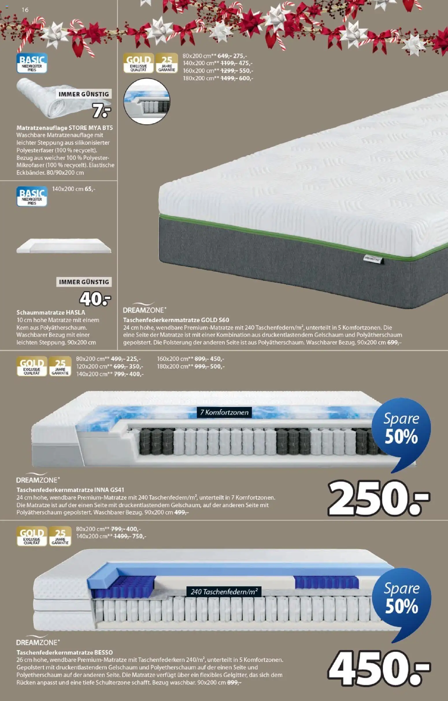JYSK  Angebote gültig ab 05.11.2025 | Seite: 16 | Produkte: Matratze