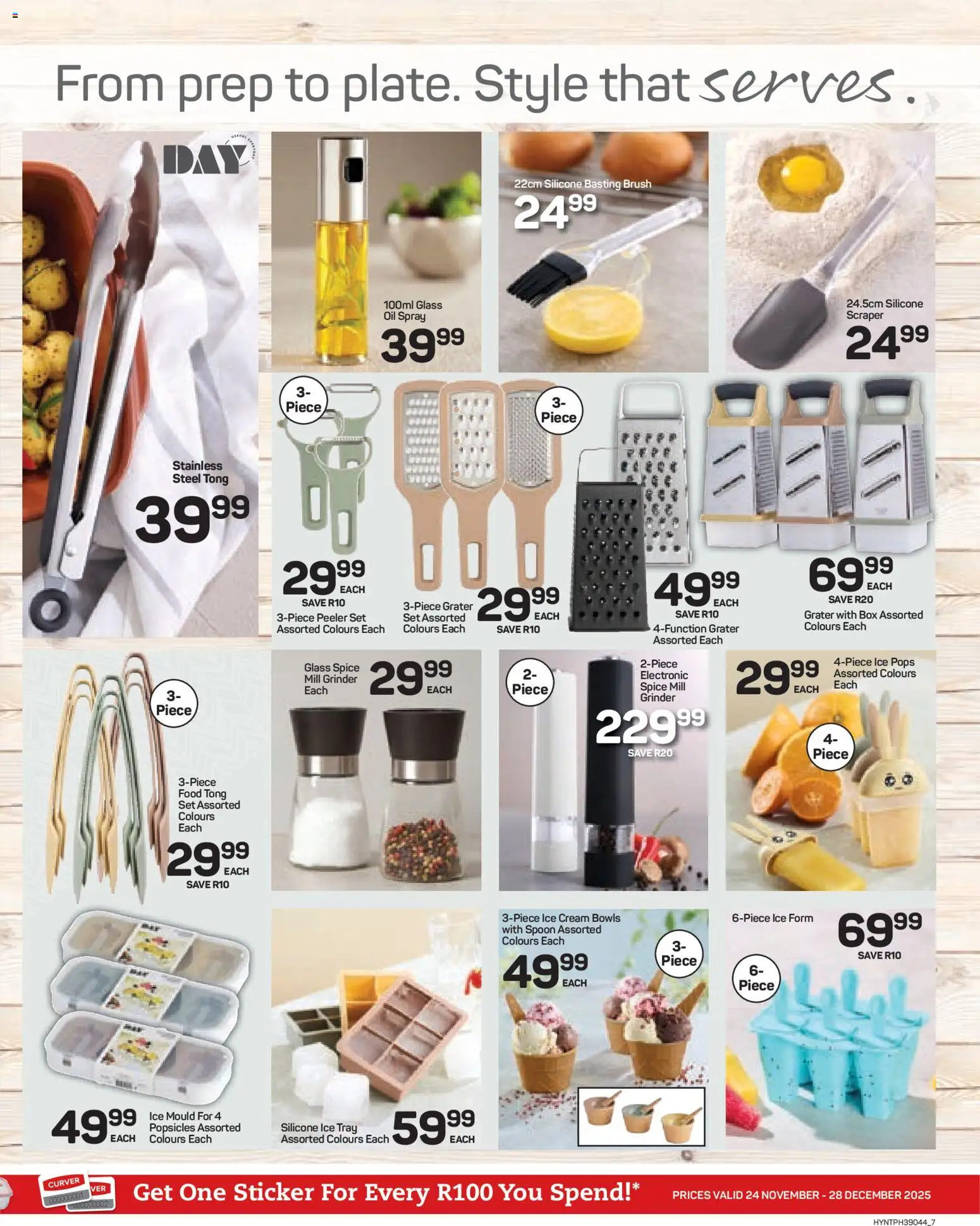 New Pick n Pay catalogue – valid from 24.11.2025 | Page: 7 | Products: Grinder, Brush, Ice cream, Silicone