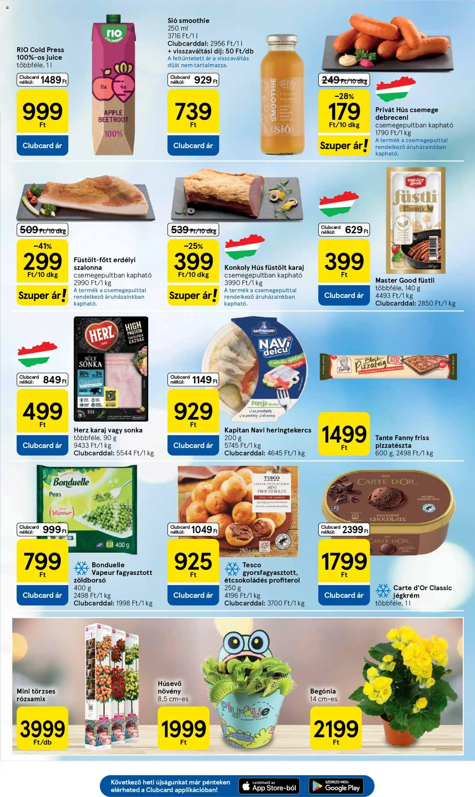 Tesco akciós ujság - amely érvényes a következő dátumtól: 19.03.2026 | Oldal: 3 | Termékek: Profiteroles, Karaj, Szalonna, Pizzatészta
