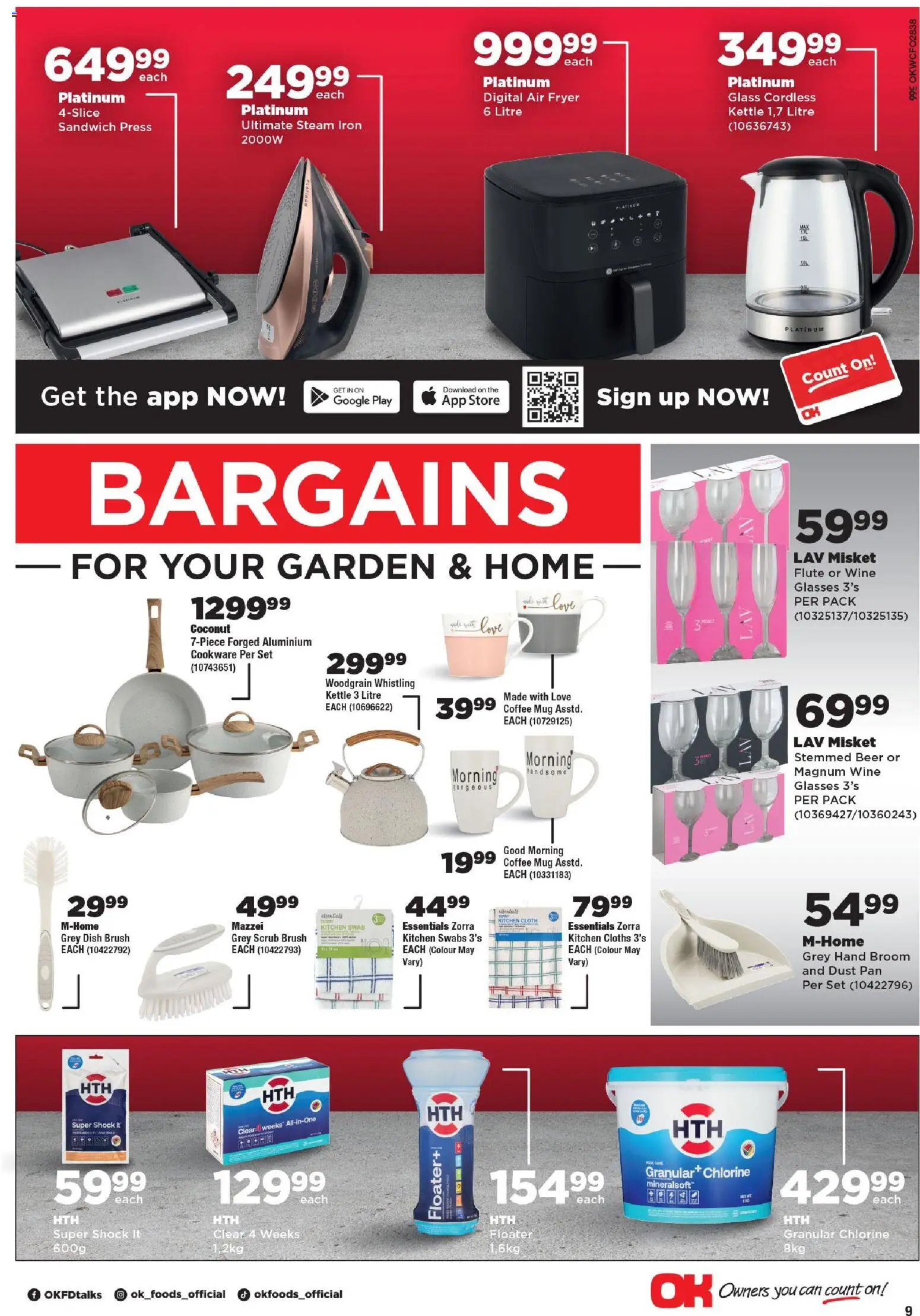 New OK Foods catalogue – valid from 24.04.2026 | Page: 9 | Products: Fryer, Wine, Beer, Mug