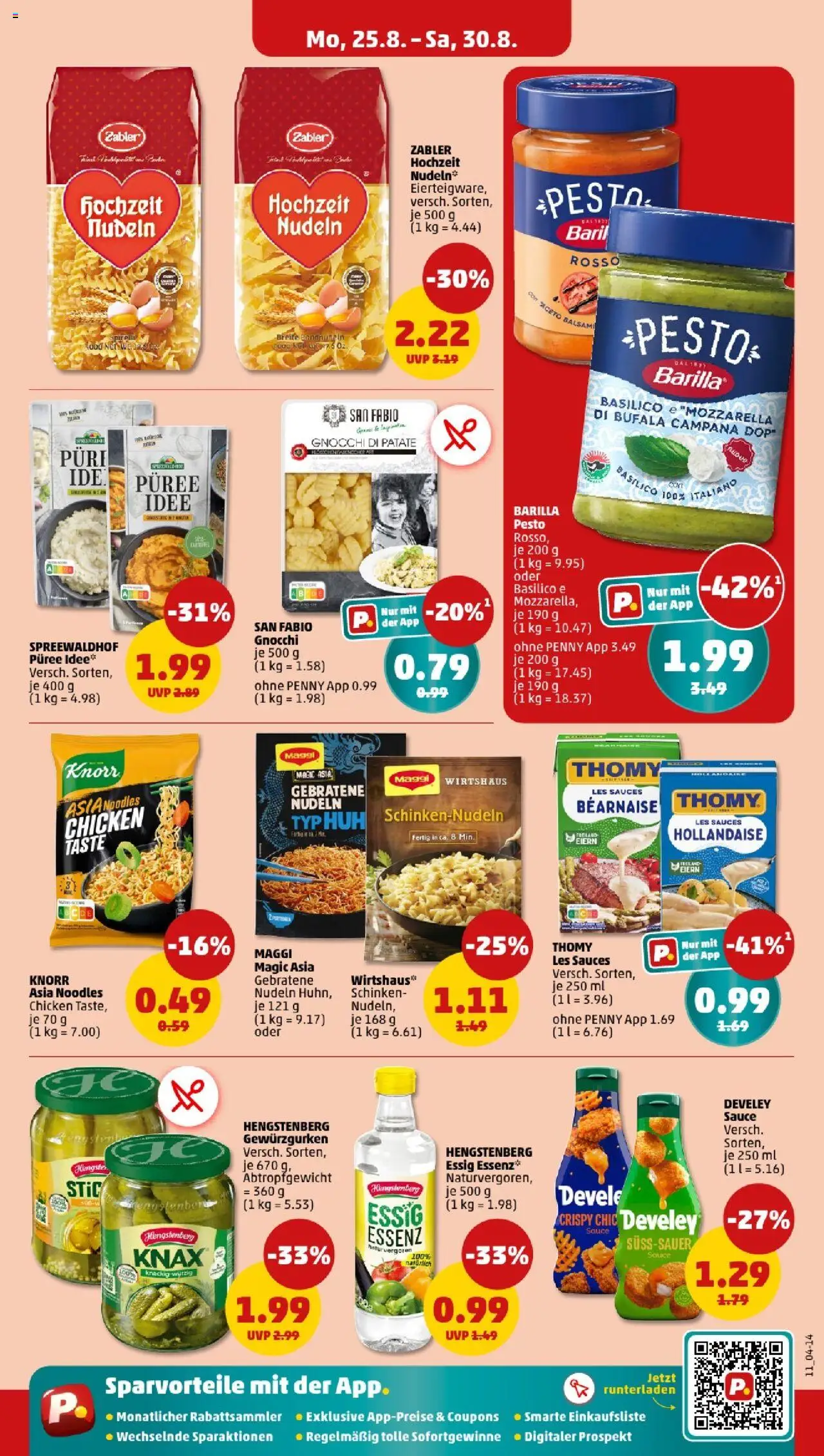 Penny - Baden-Württemberg - gültig ab dem 25.08.2025 | Seite: 11 | Produkte: Maggi, Essig, Barilla pesto, Knorr