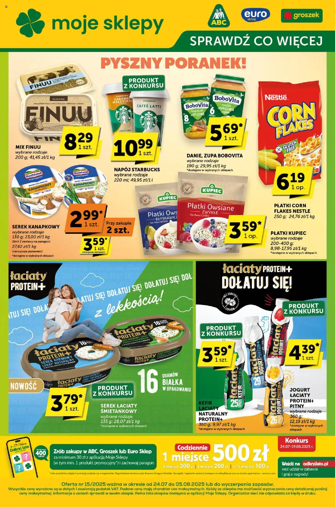Euro Sklep Gazetka - Sprawdź, co więcej od 24.07.2025 | Strona: 1 | Produkty: Groszek, Płatki owsiane, Jogurt, Płatki