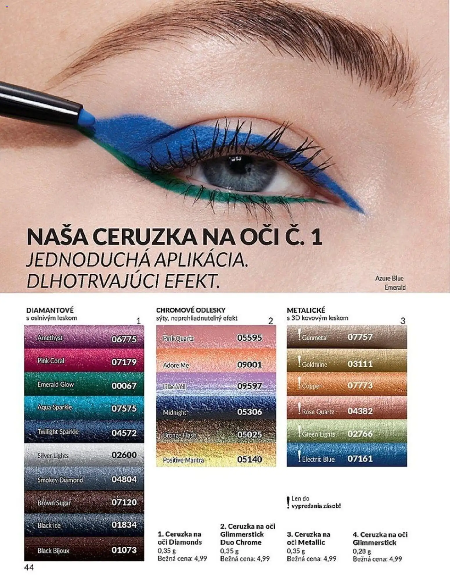 Nové Avon akcie – leták je platný od 01.05.2026 | Strana: 44 | Produkty: Ceruzka na oči, Ceruzka