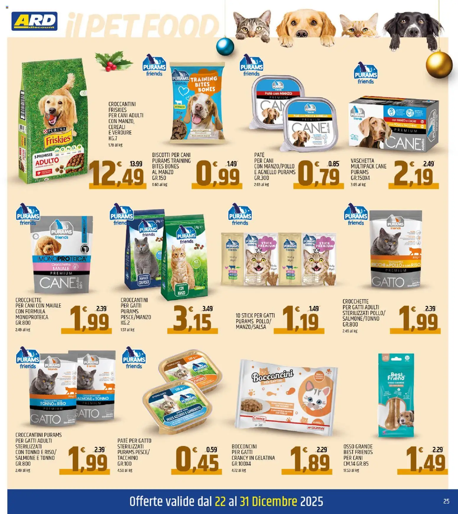 Volantino ARD Discount del 22.12.2025 | Pagina: 25 | Prodotti: Paté, Maiale, Tacchino, Gamberetti