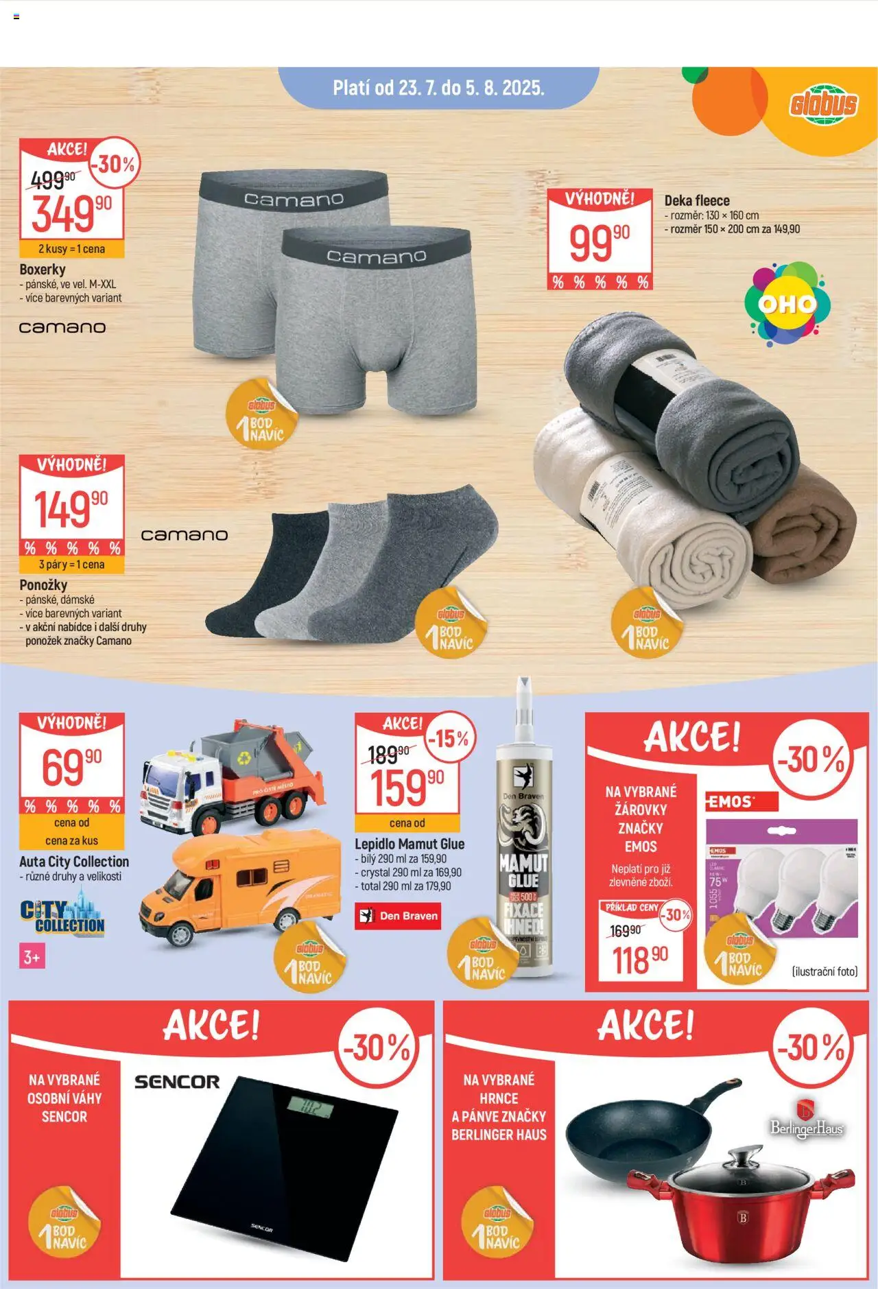 Globus leták - Havířov od 23.07.2025 | Strana: 14 | Produkty: Globus, Ponožky, Boxerky, Pánve