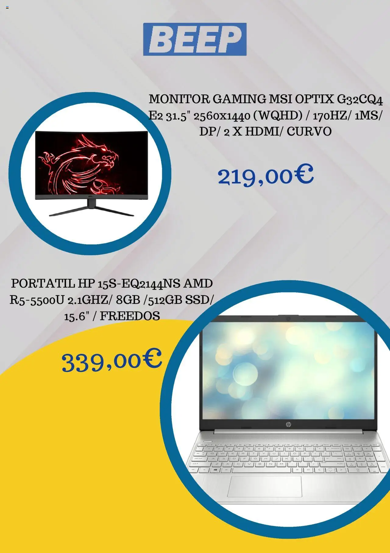 Beep folleto │ válido desde el 15.08.2025 | Página: 3 | Productos: Portátil HP, Monitor