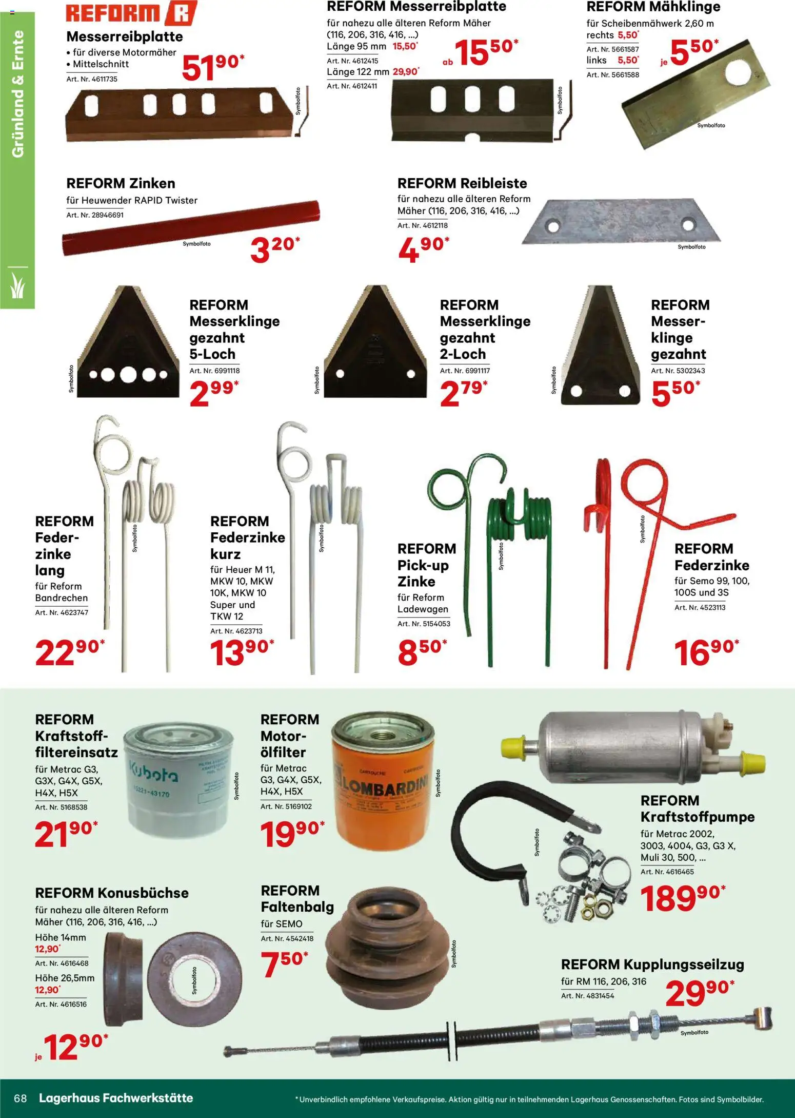 Lagerhaus Verschleißteile & Zubehör gültig ab 01.01.2026 | Seite: 68