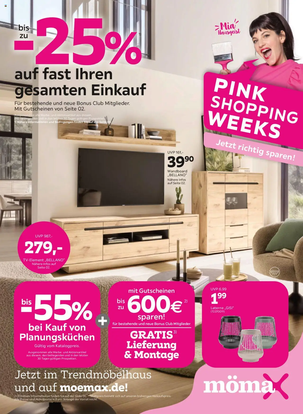 Mömax bis zu -25% auf fast Ihren gesamten Einkauf – gültig ab 15.09.2025 | Seite: 1 | Produkte: Wandboard