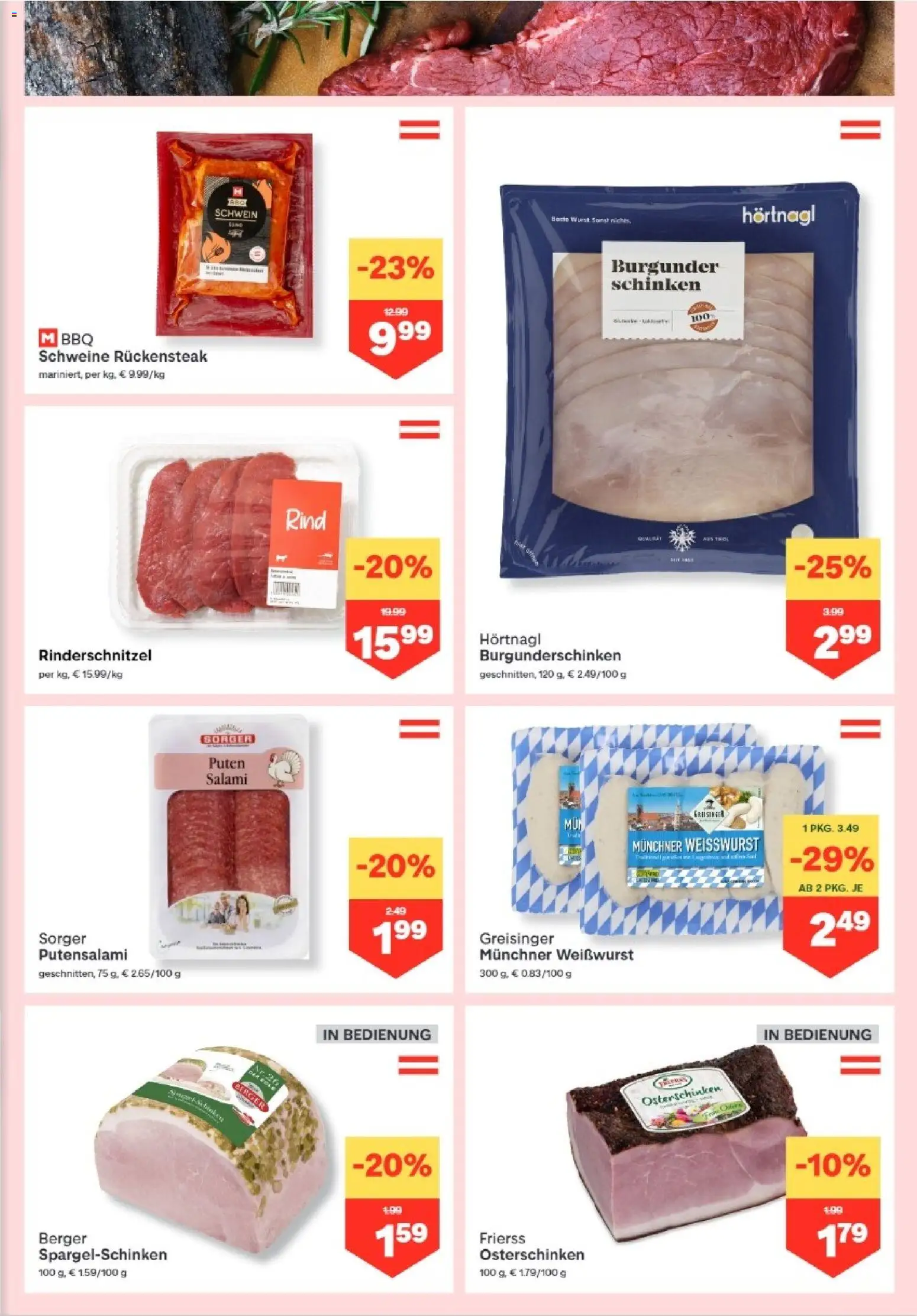 MPREIS Lenzing gültig ab 09.04.2026 | Seite: 3 | Produkte: Salami, Schinken