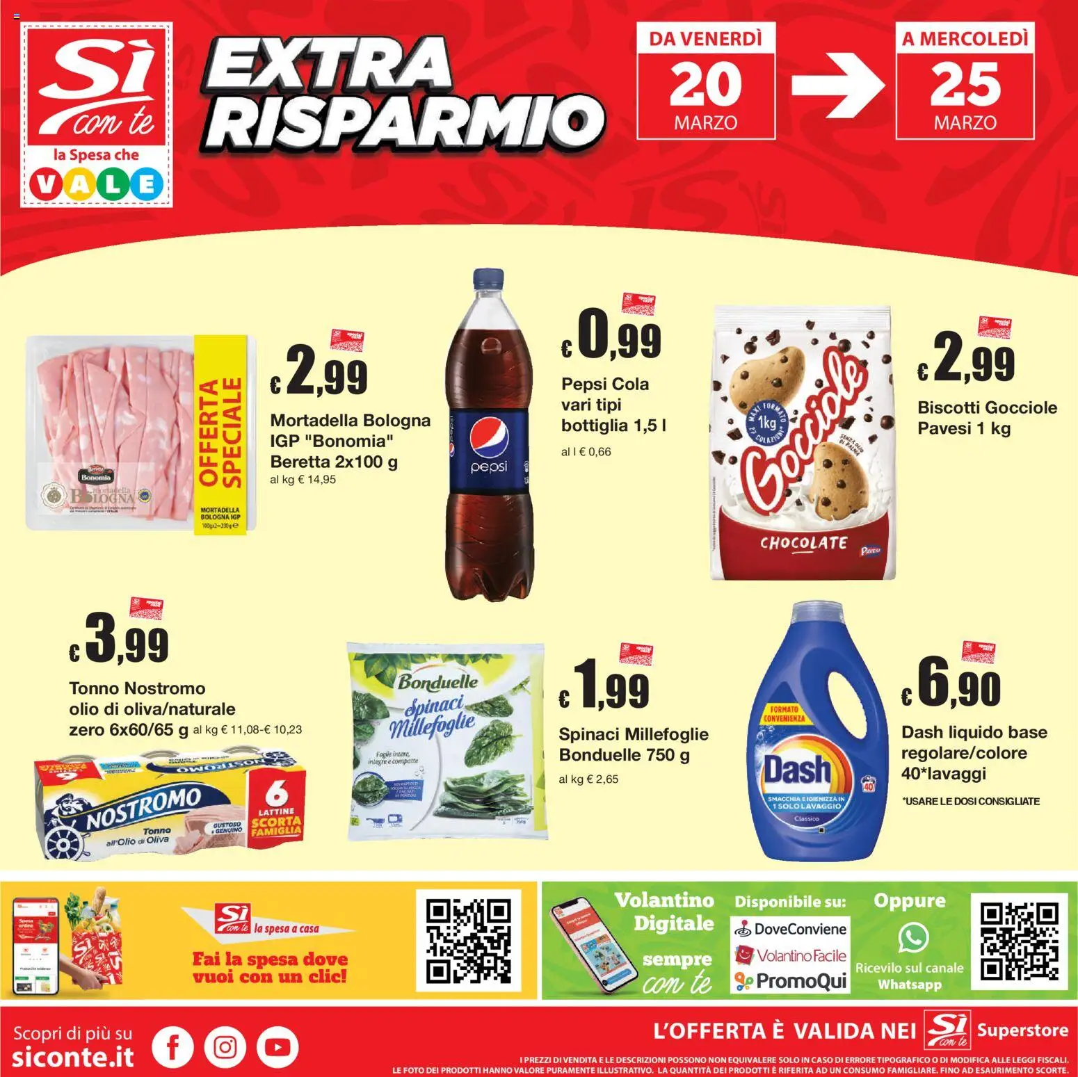 Volantino Sì con Te del 12.03.2026 | Pagina: 24 | Prodotti: Tè, Spinaci, Mortadella, Bottiglia