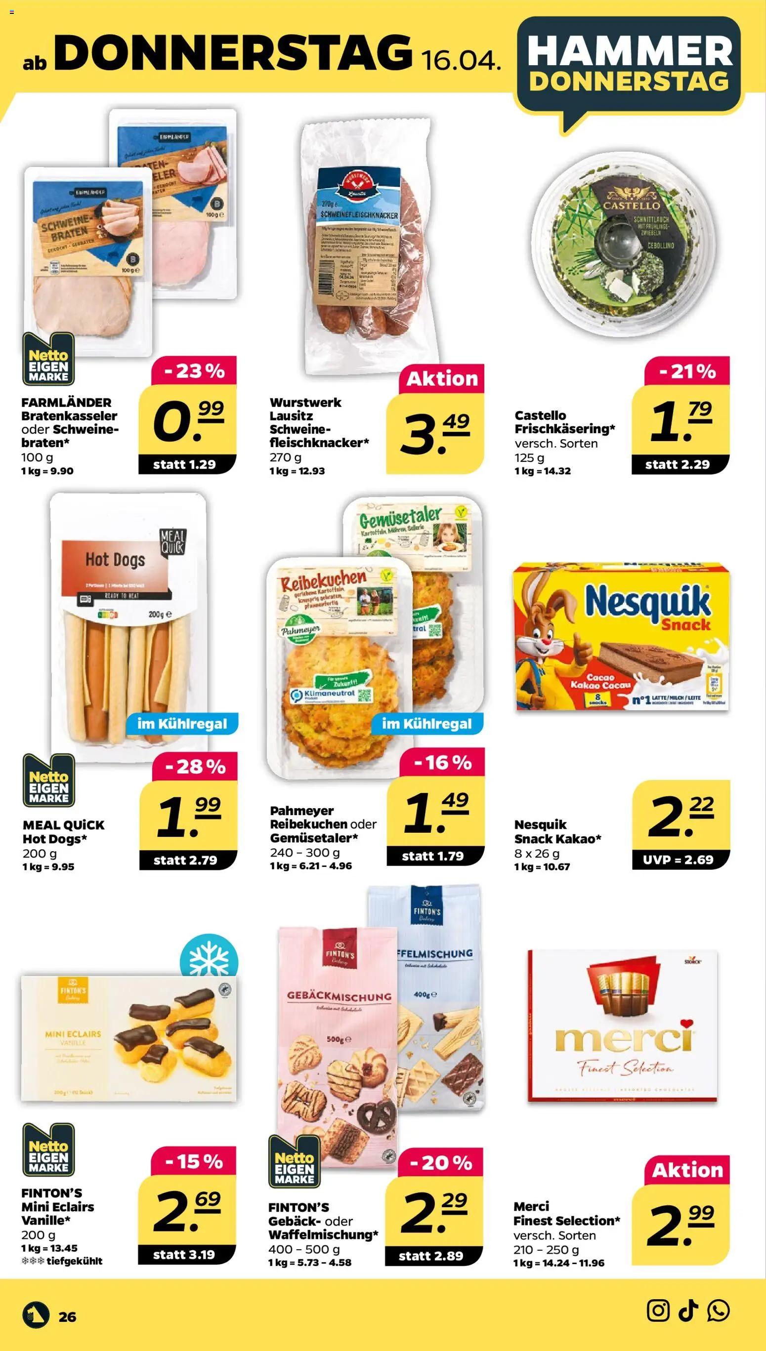 Netto Prospekt 	 – gültig ab 13.04.2026 | Seite: 30 | Produkte: Merci, Nesquik, Kartoffeln, Zwiebeln