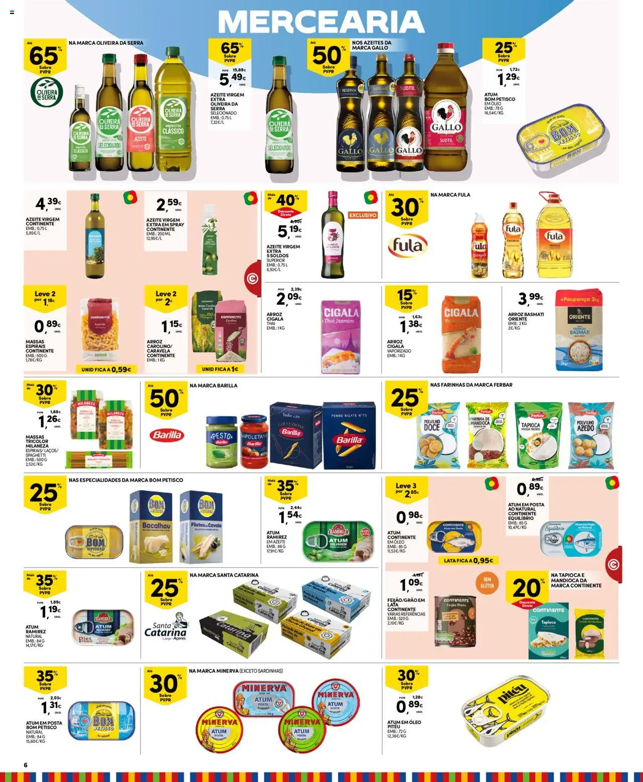 Continente - Madeira │ válido de 12.08.2025 | Página: 6 | Produtos: Atum, Porta, Tapioca, Arroz