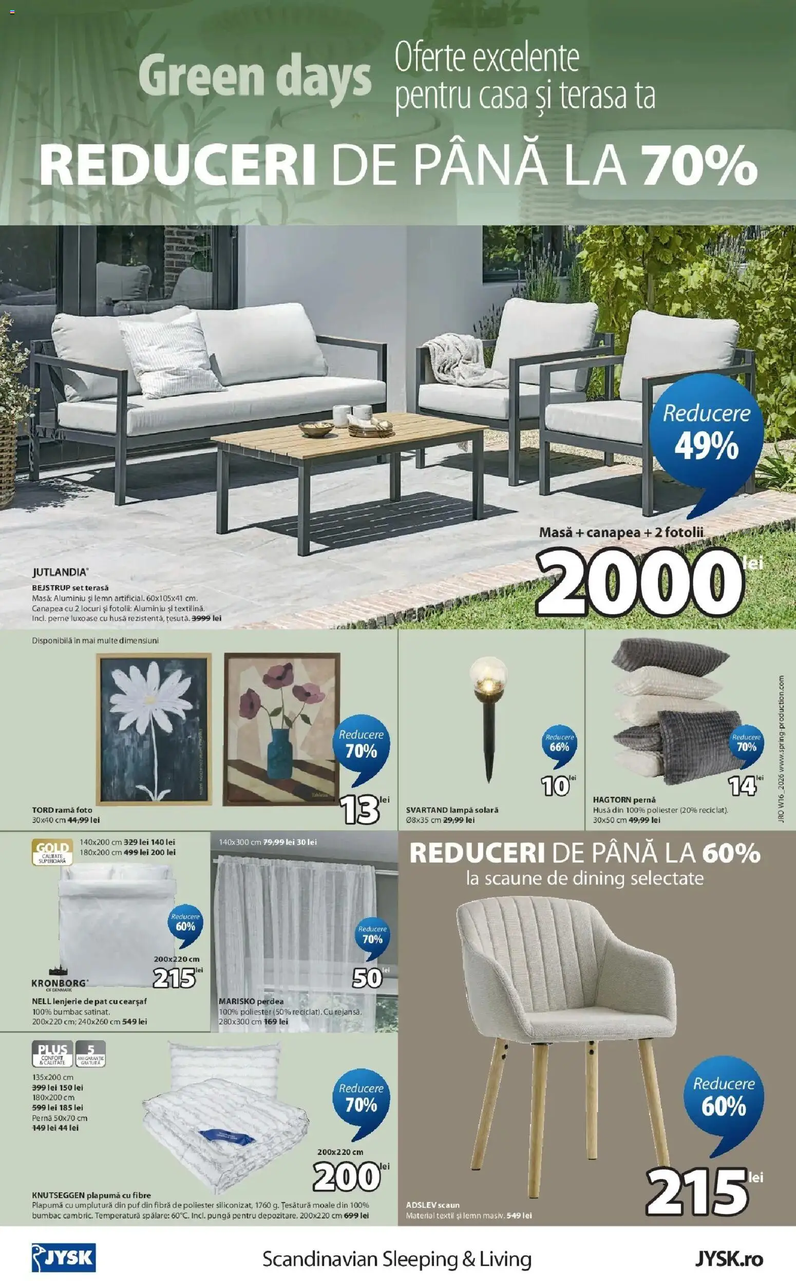 Noul catalog JYSK – valabil de la 16.04.2026 | Pagină: 8 | Produse: Pungă, Pat, Canapea, Plapumă