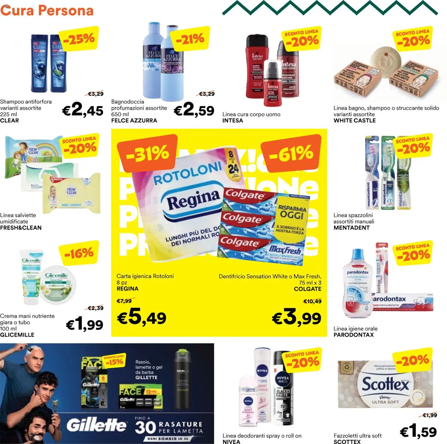 Volantino Unes del 26.02.2026 | Pagina: 22 | Prodotti: Shampoo, Crema, Struccante, Carta igienica