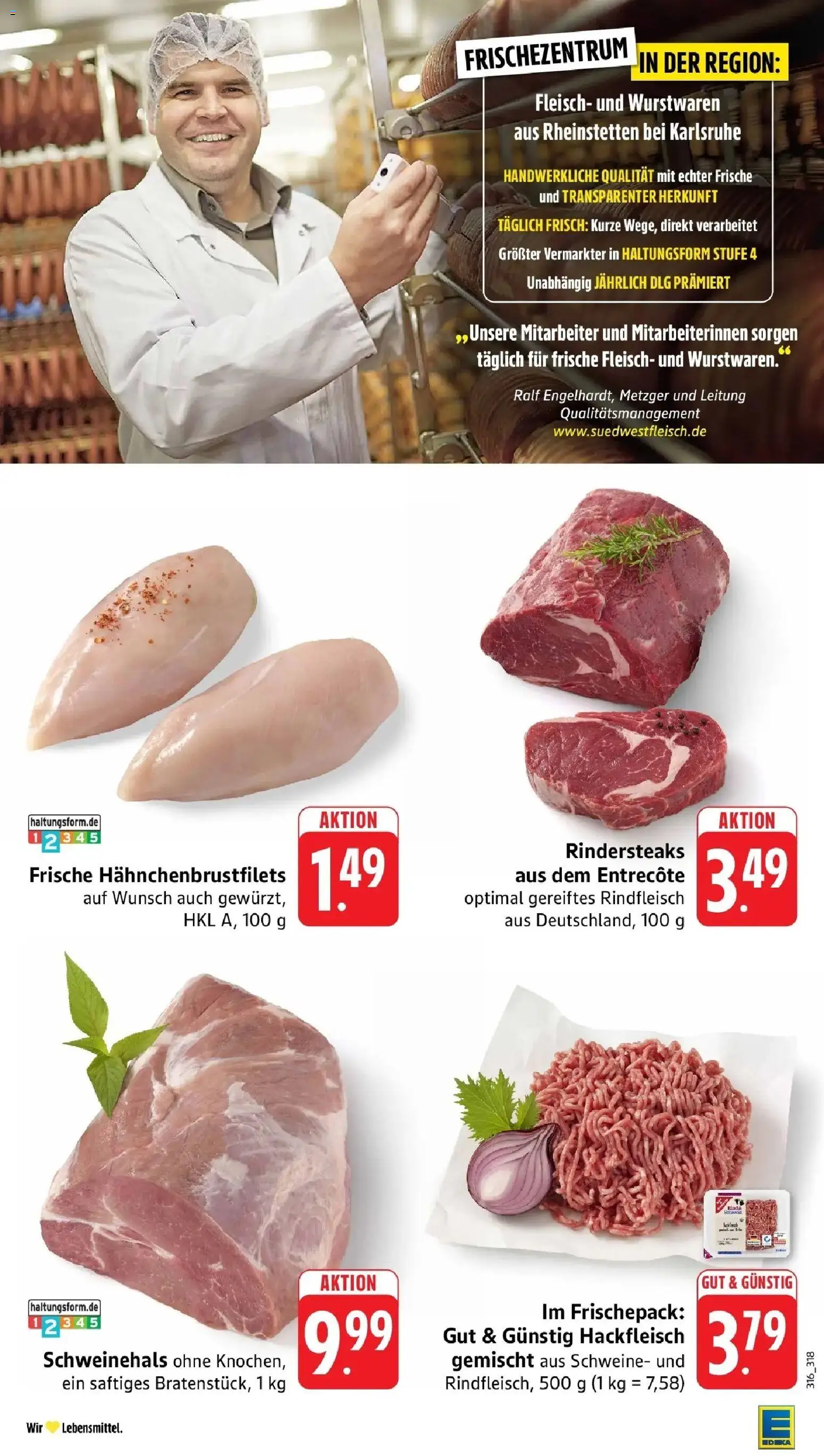 Edeka prospekt Oberstenfeld	 – gültig ab 19.04.2026 | Seite: 8 | Produkte: Entrecote, Rindfleisch, Fleisch, Hackfleisch