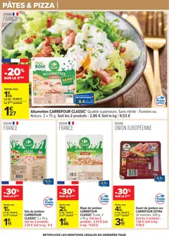 Carrefour - Prévisualisation de Carrefour Nos promos et doublez vos euros cagnottés valide à partir de 29.12.2025 | Page: 45 | Produits: Jambon, Pizza, Porc, Pâtes