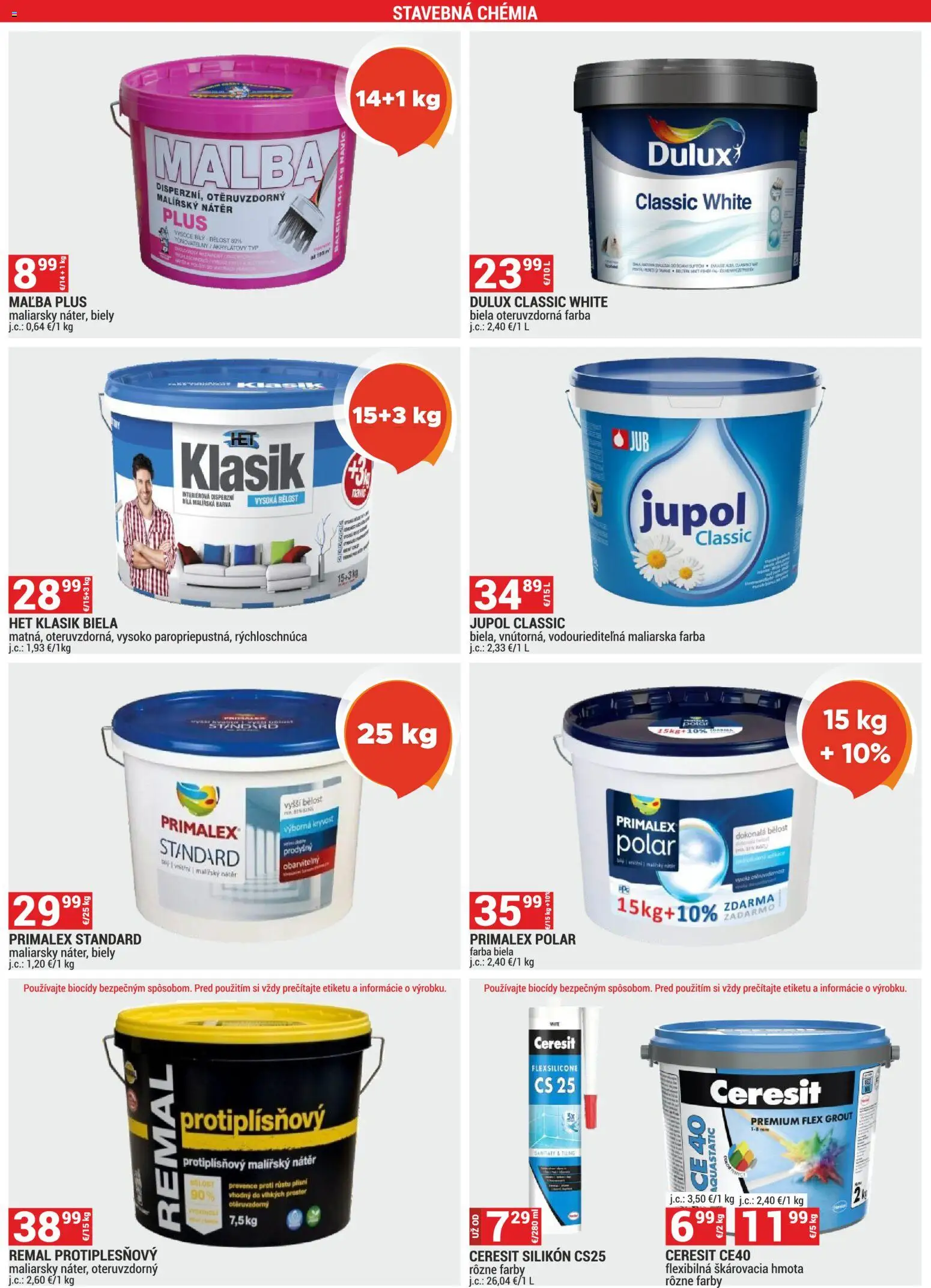 Nové Merkury Market akcie – leták je platný od 01.02.2026 | Strana: 46 | Produkty: Primalex, Ceresit