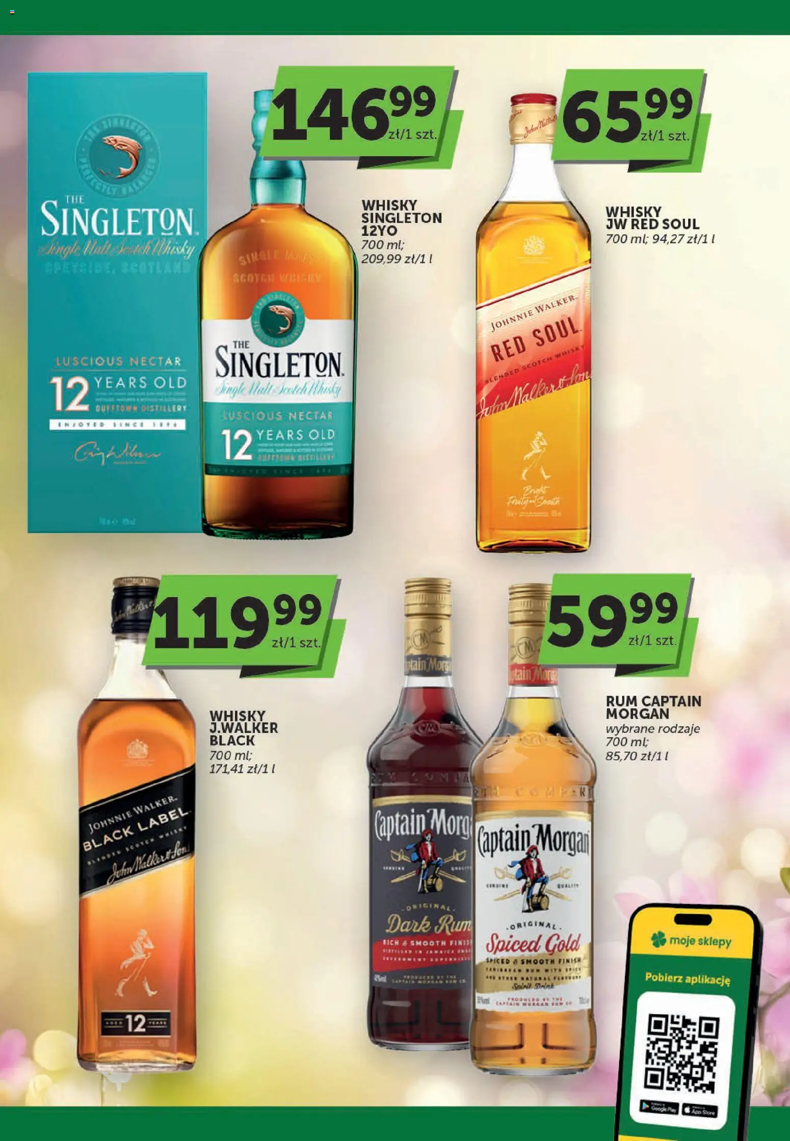 ABC gazetka - Oferta alkoholowa od 30.04.2026 | Strona: 5 | Produkty: Black Label, Whisky Singleton, Whisky Single Malt, Rum