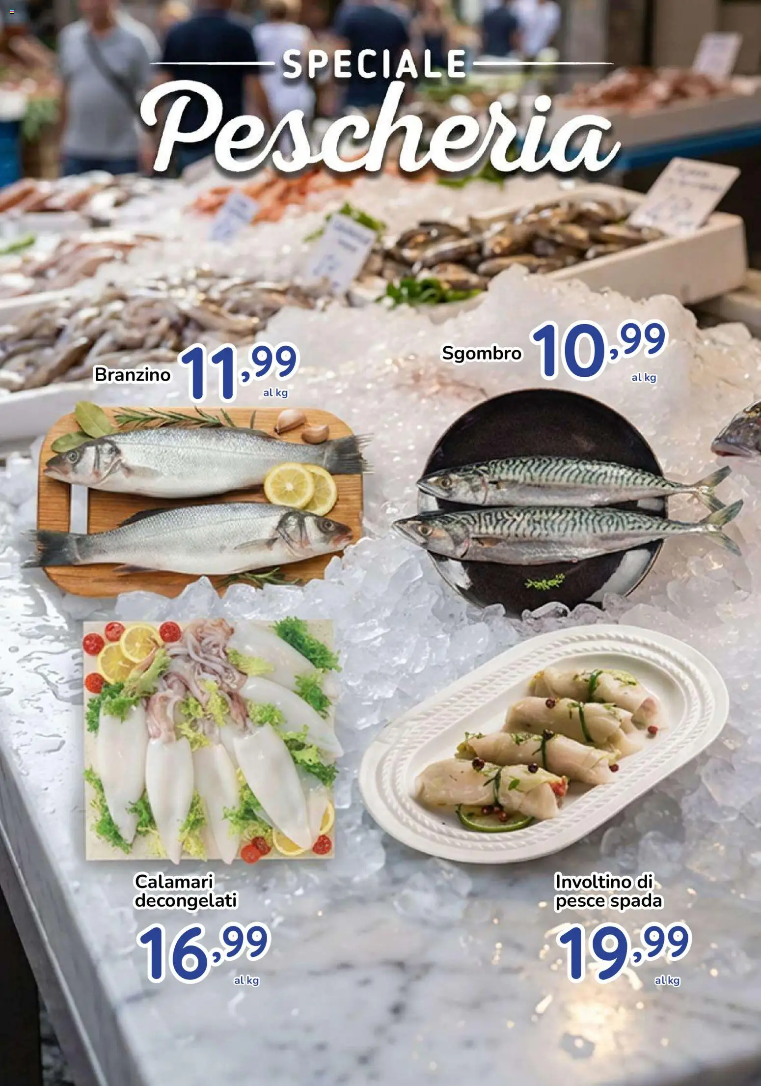 Volantino Famila del 23.04.2026 | Pagina: 24 | Prodotti: Pesce, Branzino, Calamari, Pesce spada