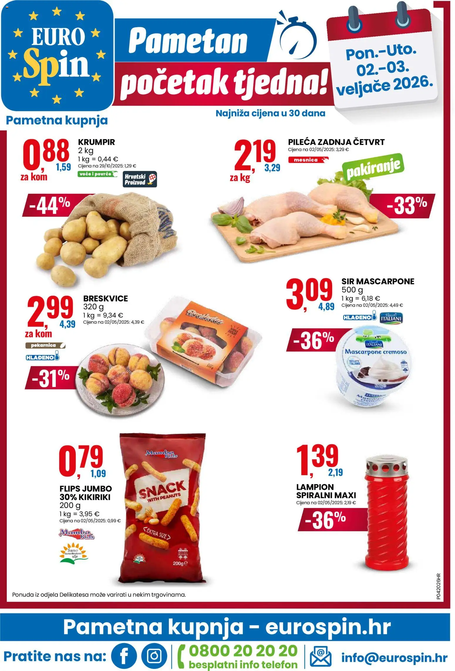 Eurospin katalog | vrijedi od 28.01.2026 | Stranica: 24 | Proizvodi: Flips, Sir, Voće, Lampion