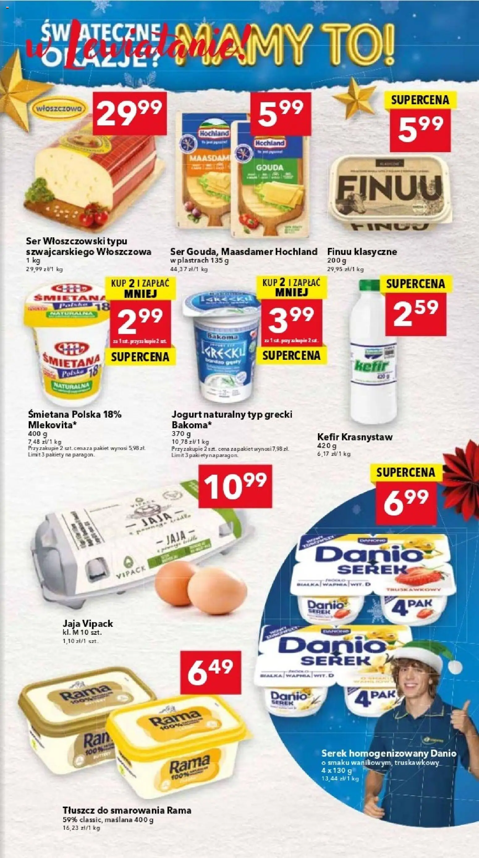 Lewiatan gazetka - Katowice od 04.12.2025 | Strona: 5 | Produkty: Jogurt naturalny, Ser, Śmietana, Jaja