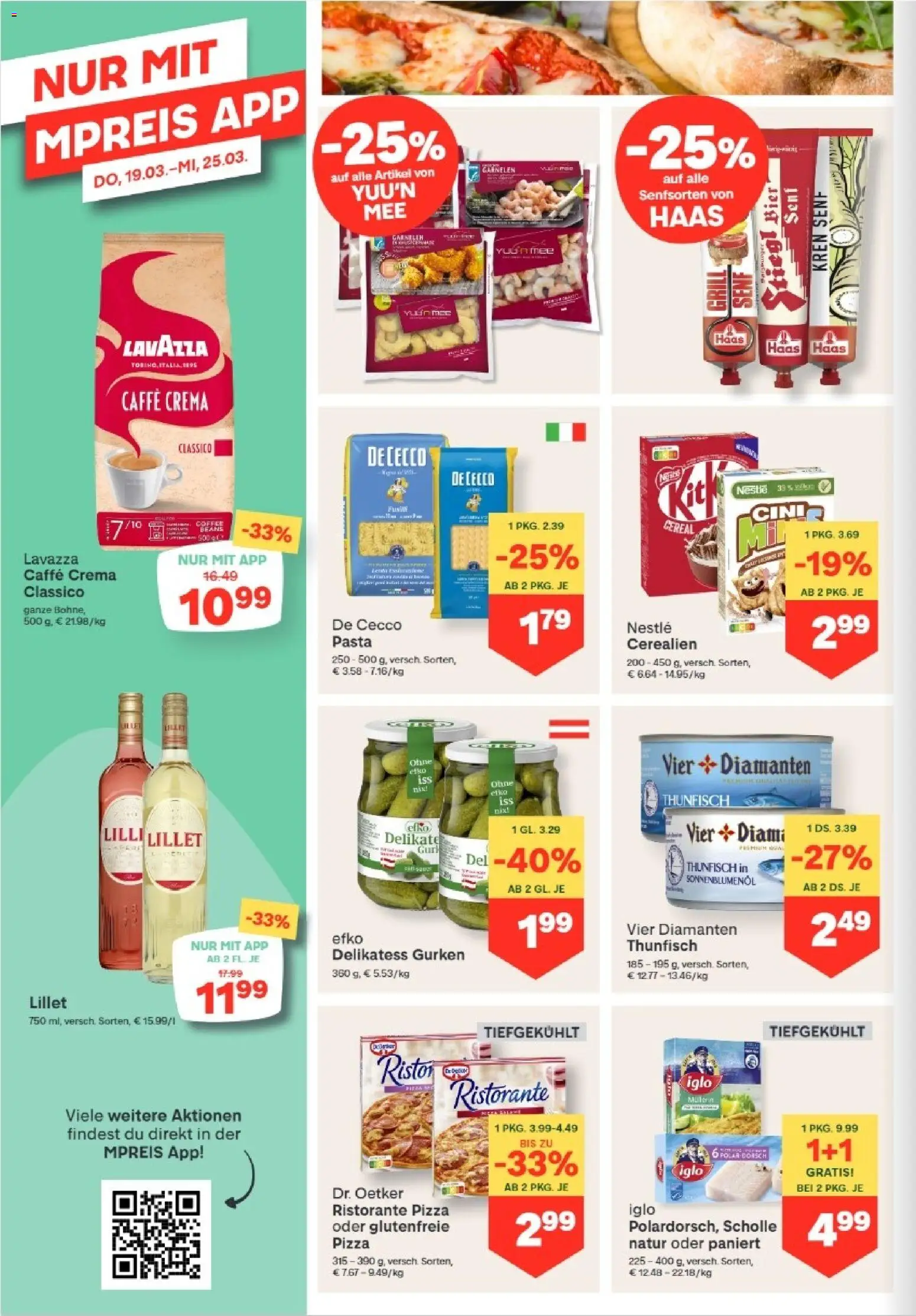 MPREIS Anras gültig ab 19.03.2026 | Seite: 8 | Produkte: Pasta, Gurken, Pizza, Bier